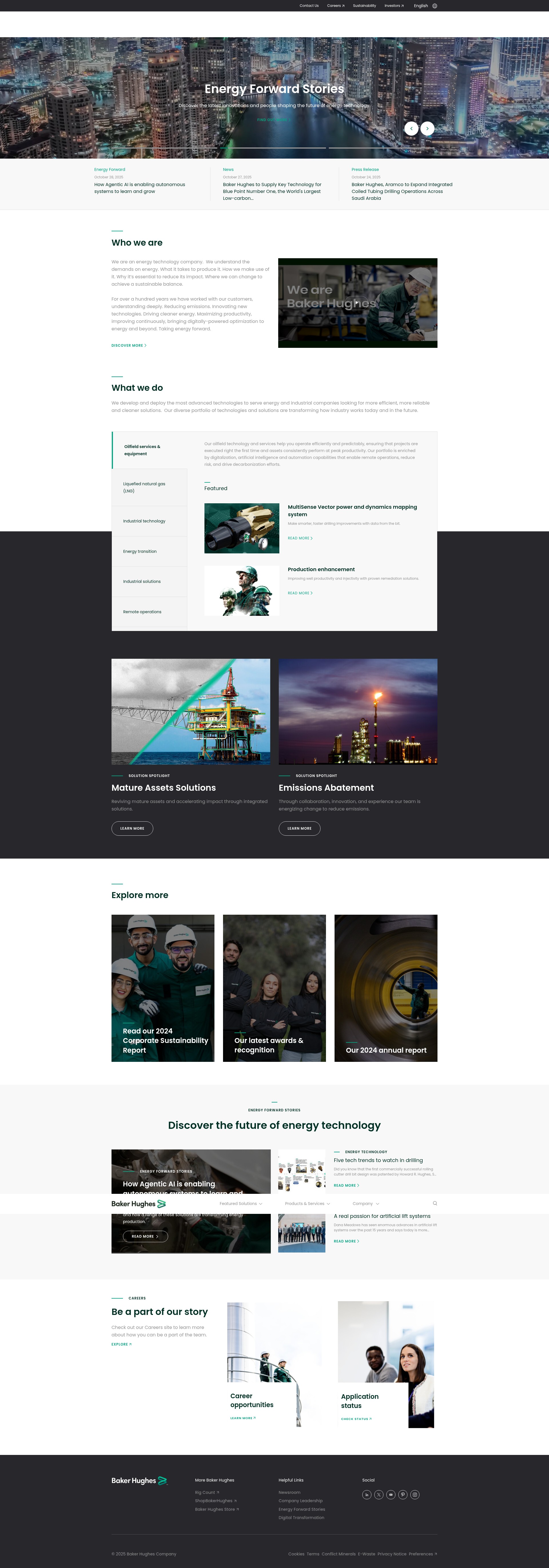 Screenshot of bakerhughes.com