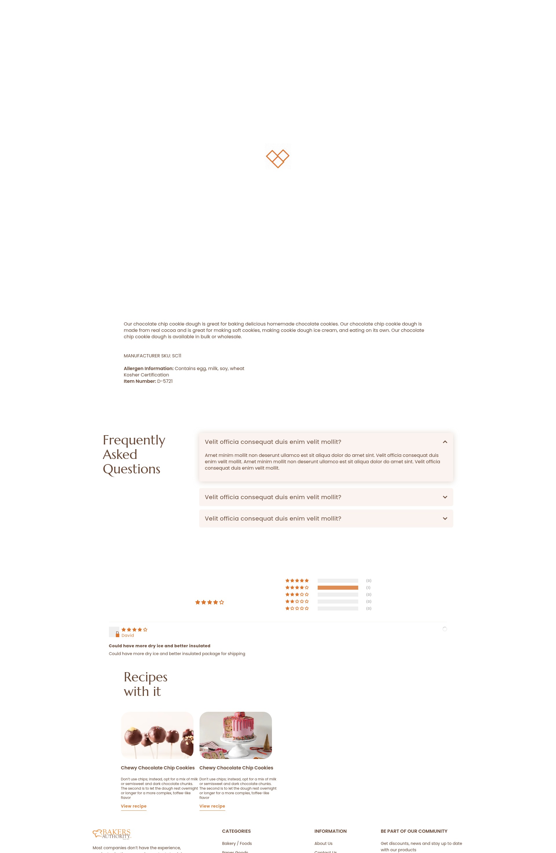 Screenshot of bakersauthority.com
