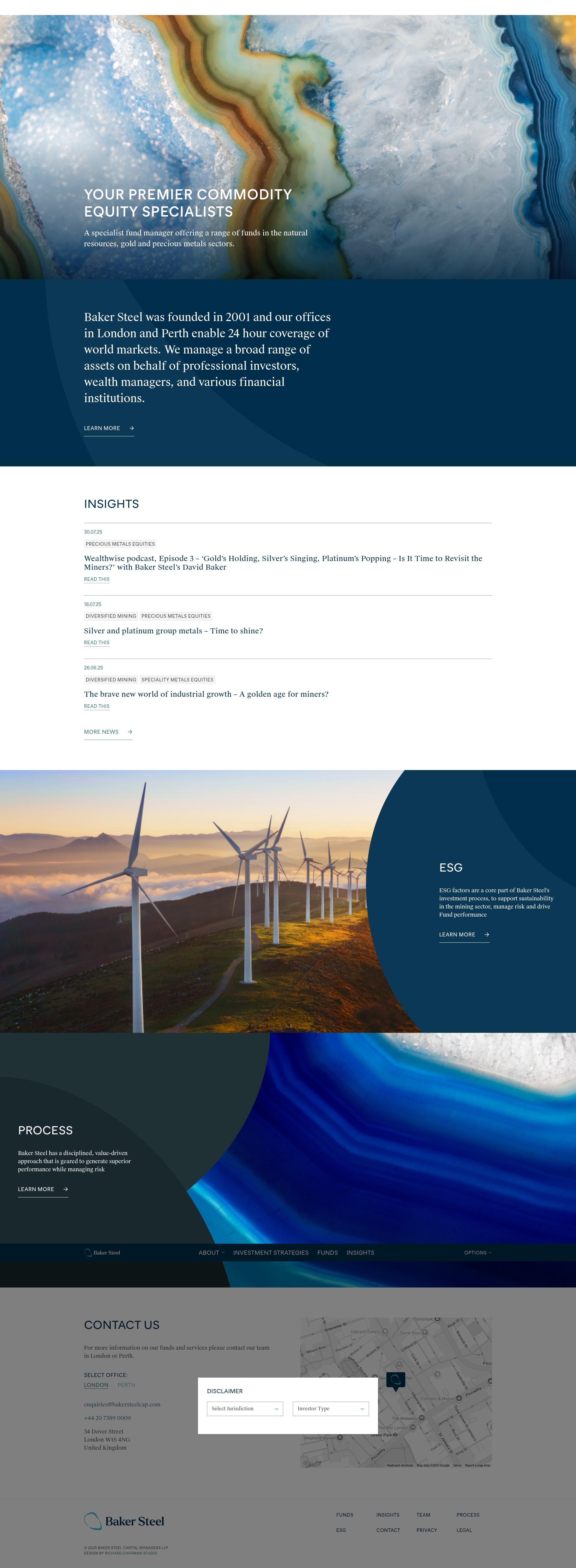 Screenshot of bakersteelcap.com