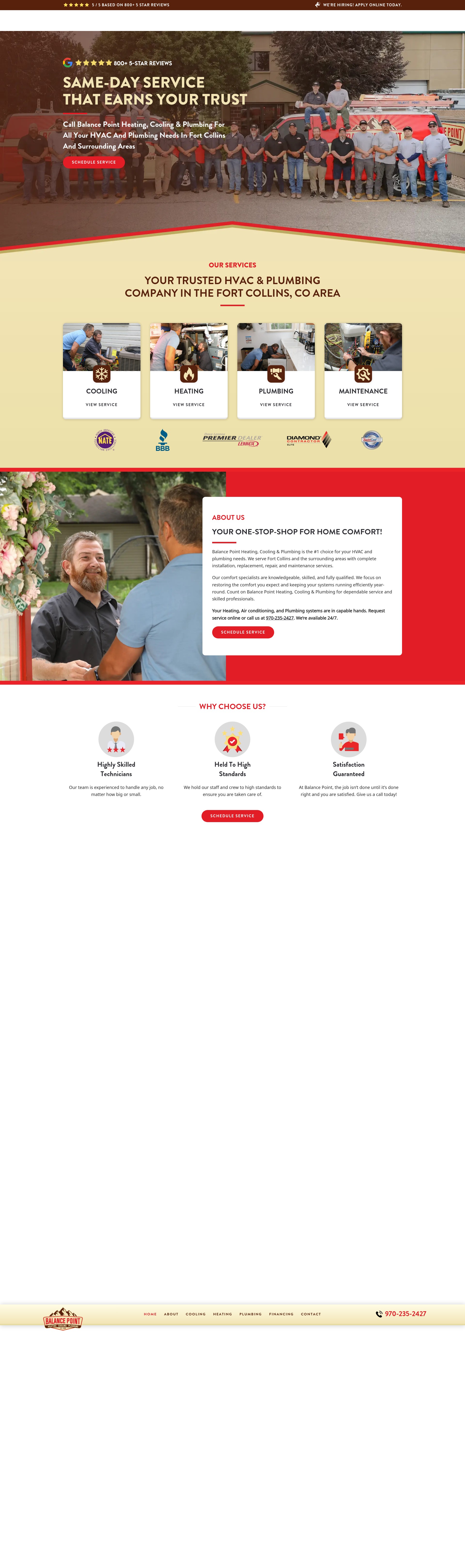 Screenshot of balancepointheating.com