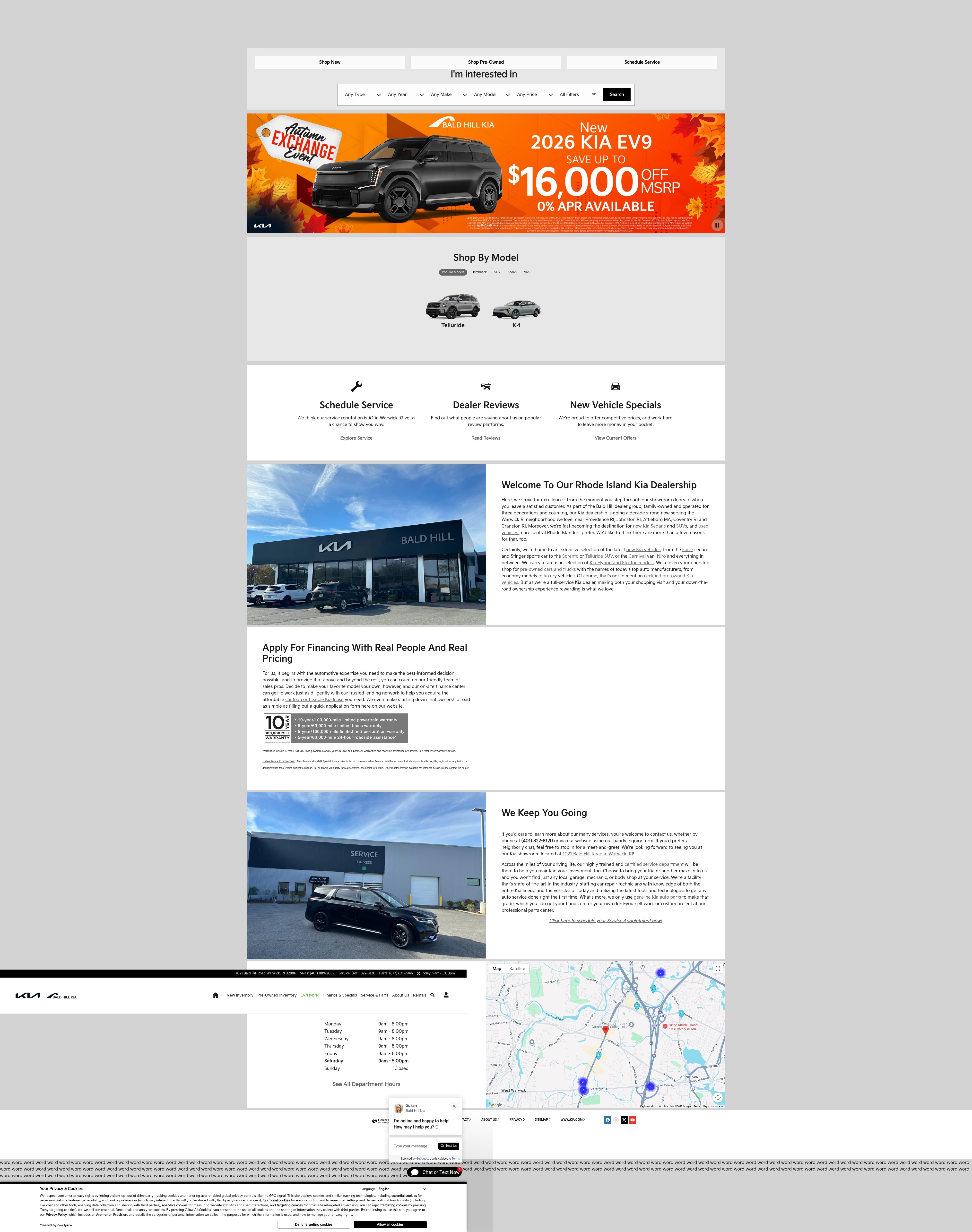Screenshot of baldhillkia.com