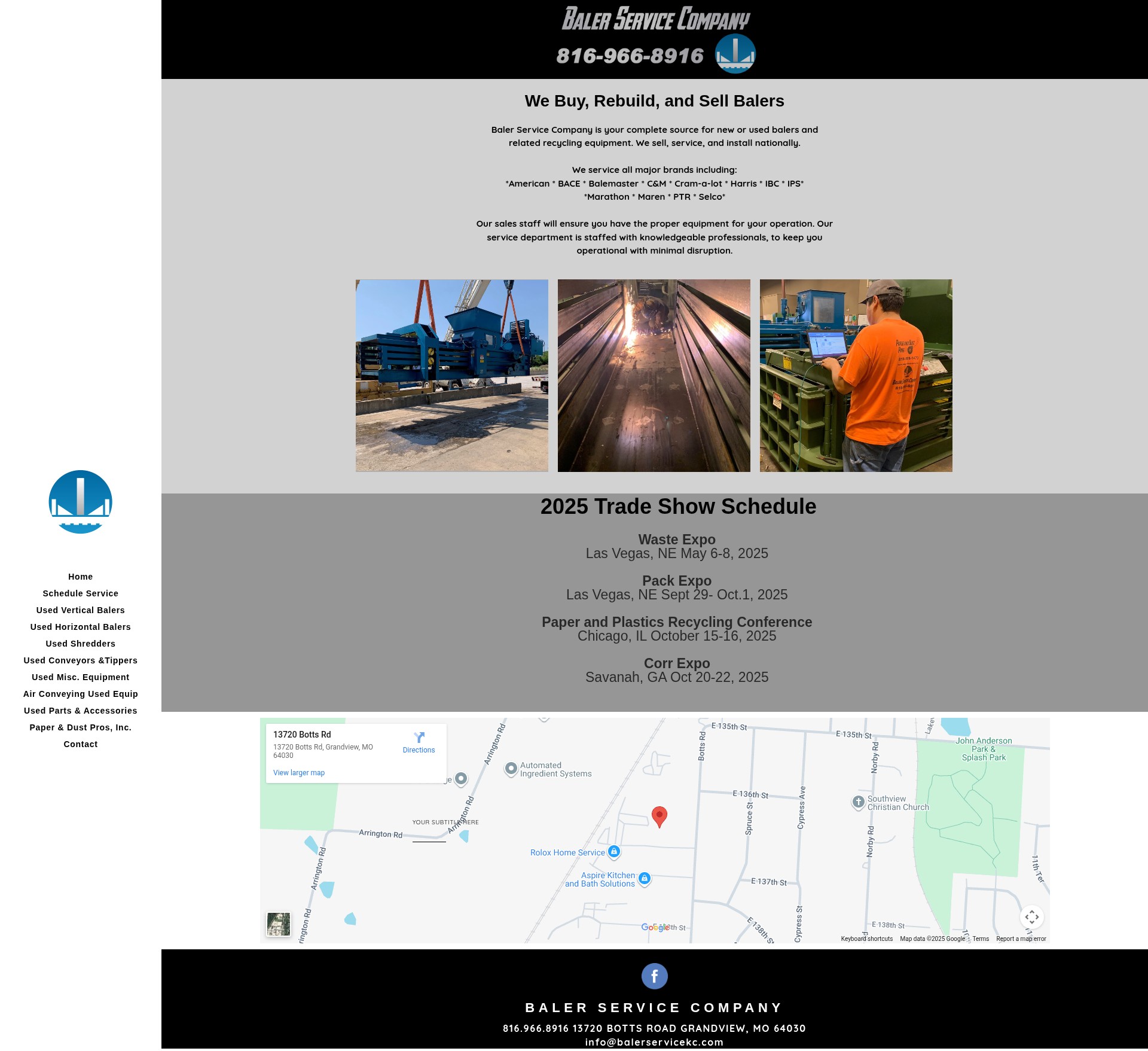 Screenshot of balerservicekc.com