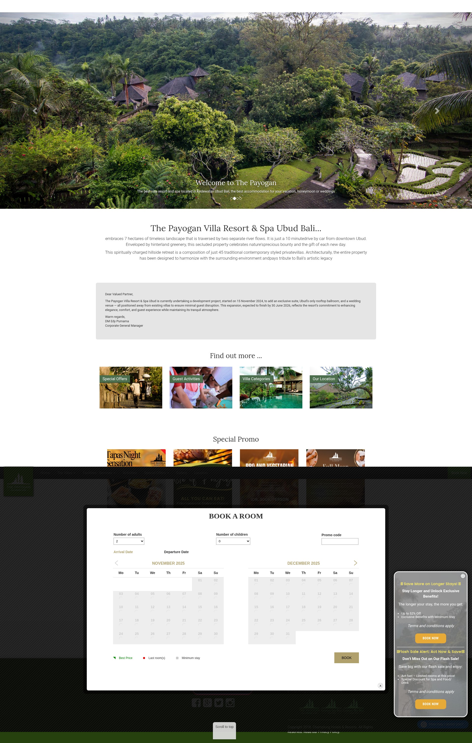 Screenshot of balipayoganresort.com