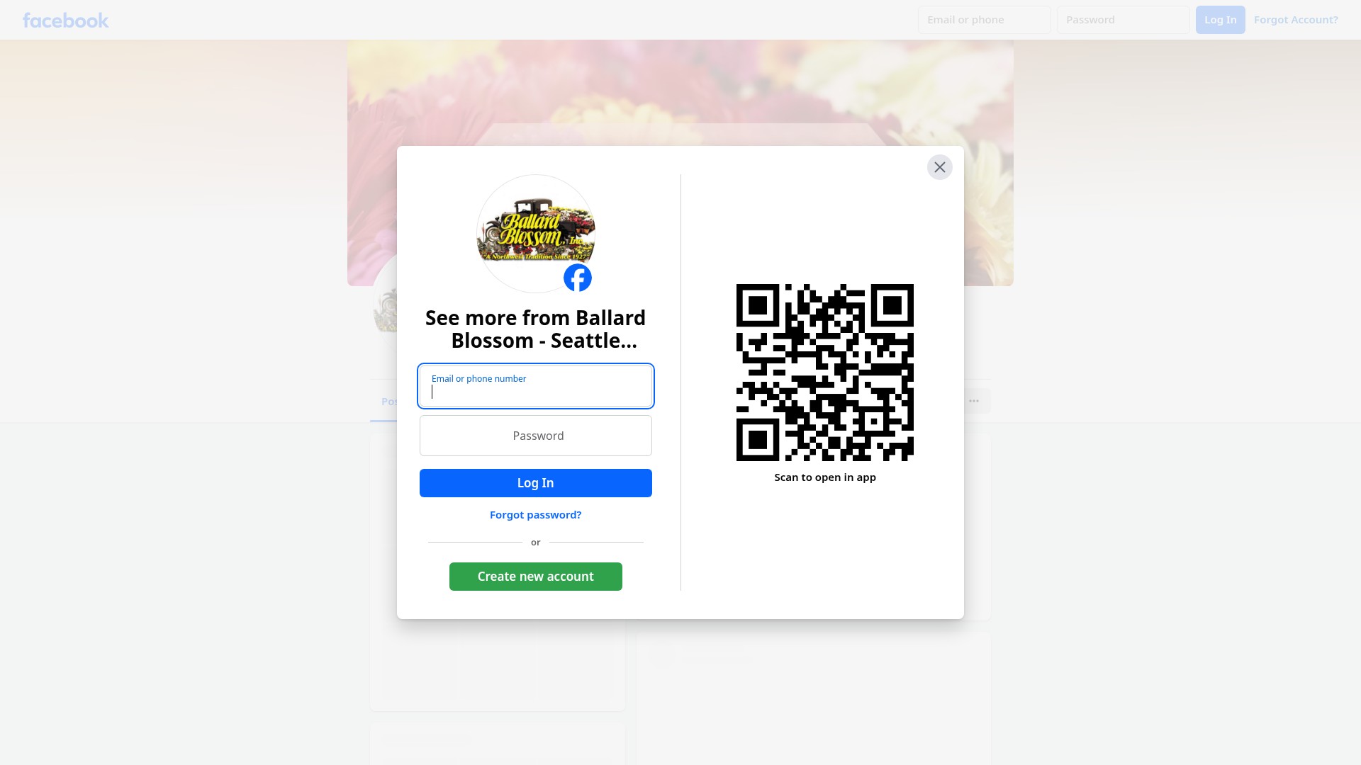 Screenshot of ballardblossom.com