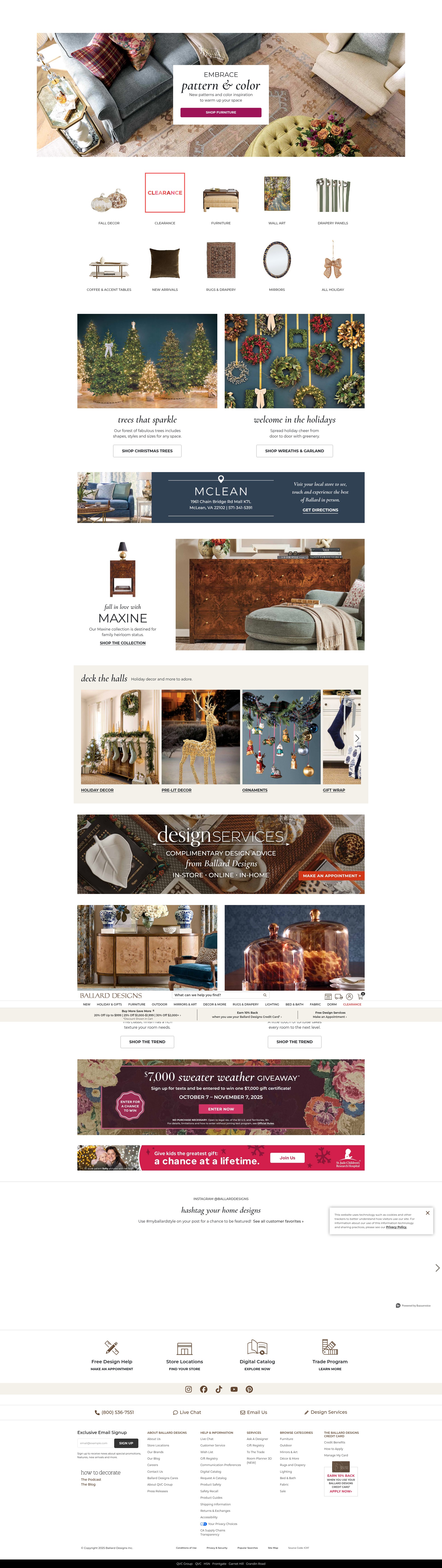 Screenshot of ballarddesigns.com