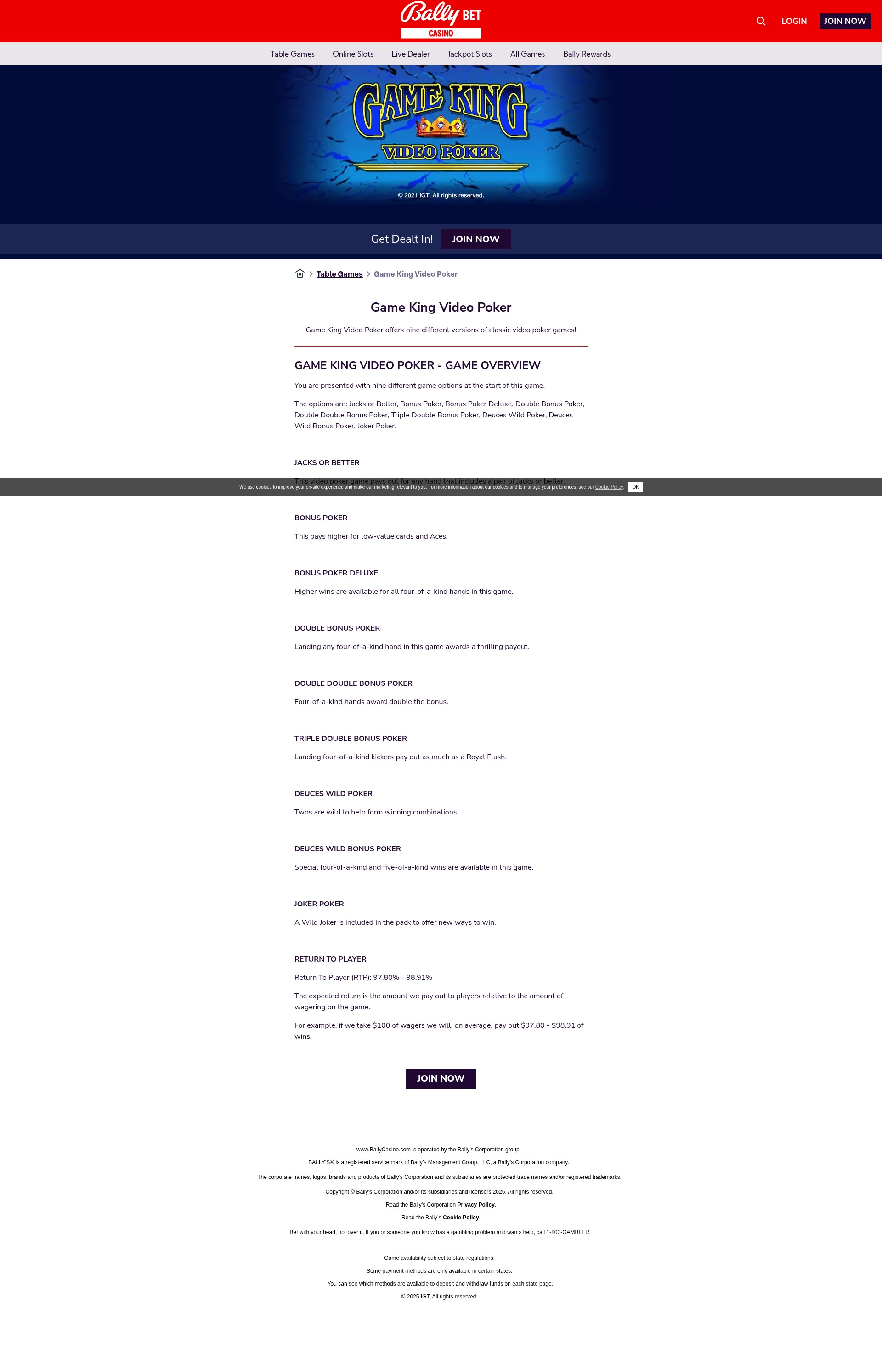 Screenshot of ballycasino.com