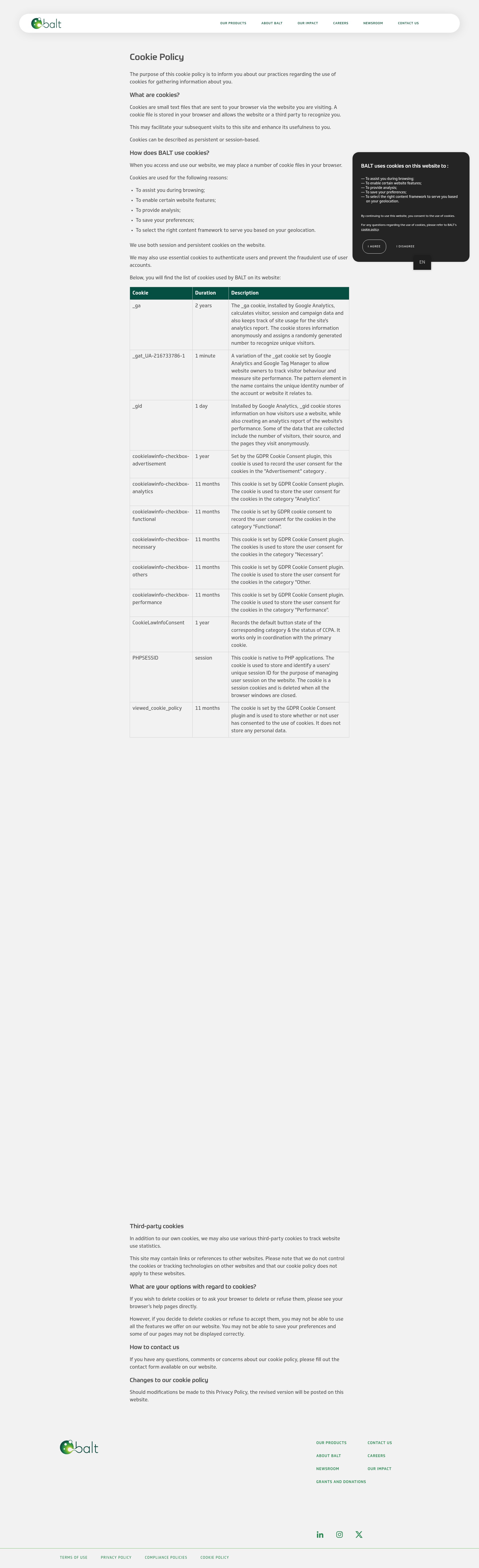 Screenshot of baltgroup.com
