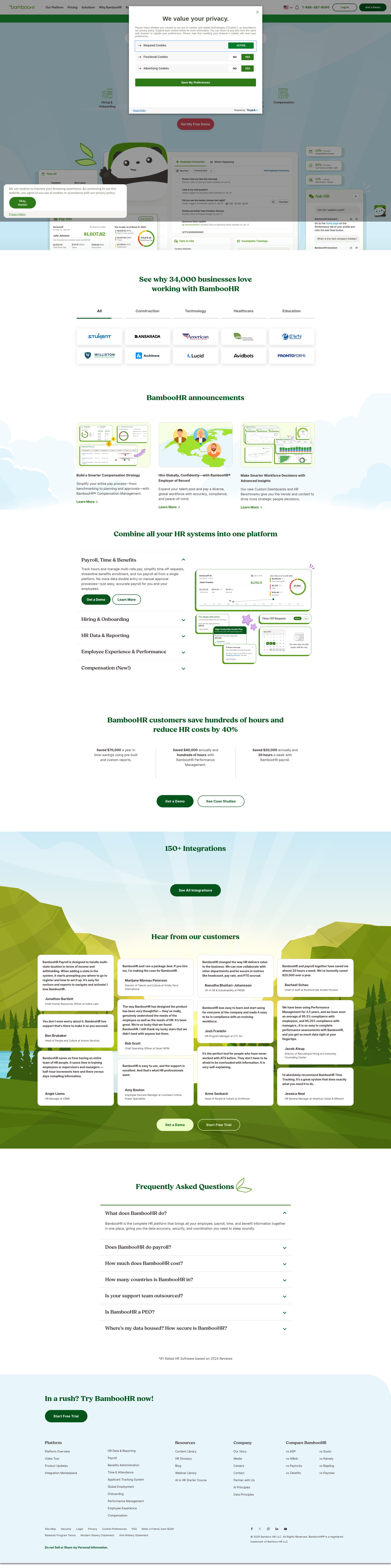 Screenshot of bamboohr.com