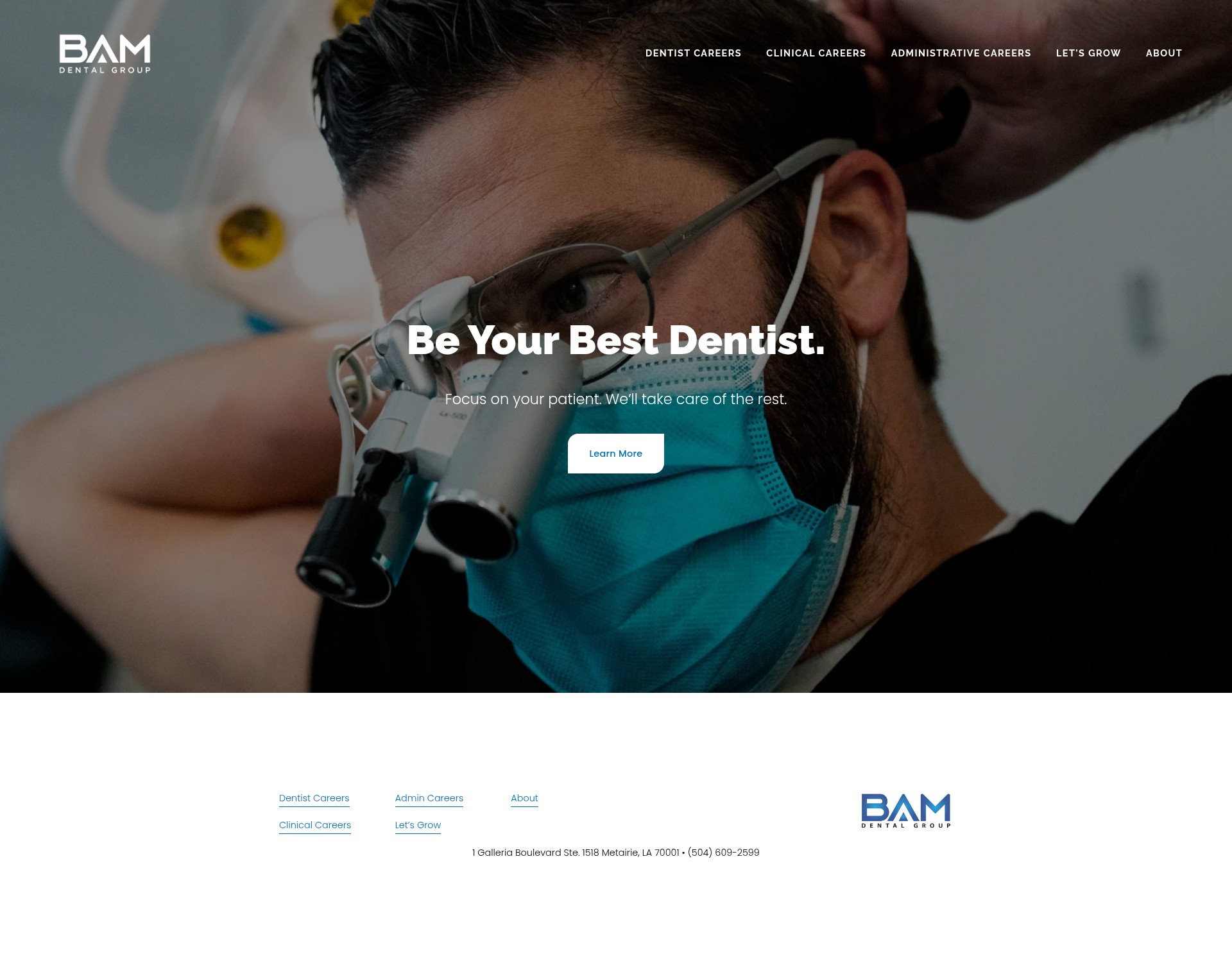 Screenshot of bamdentalgroup.com