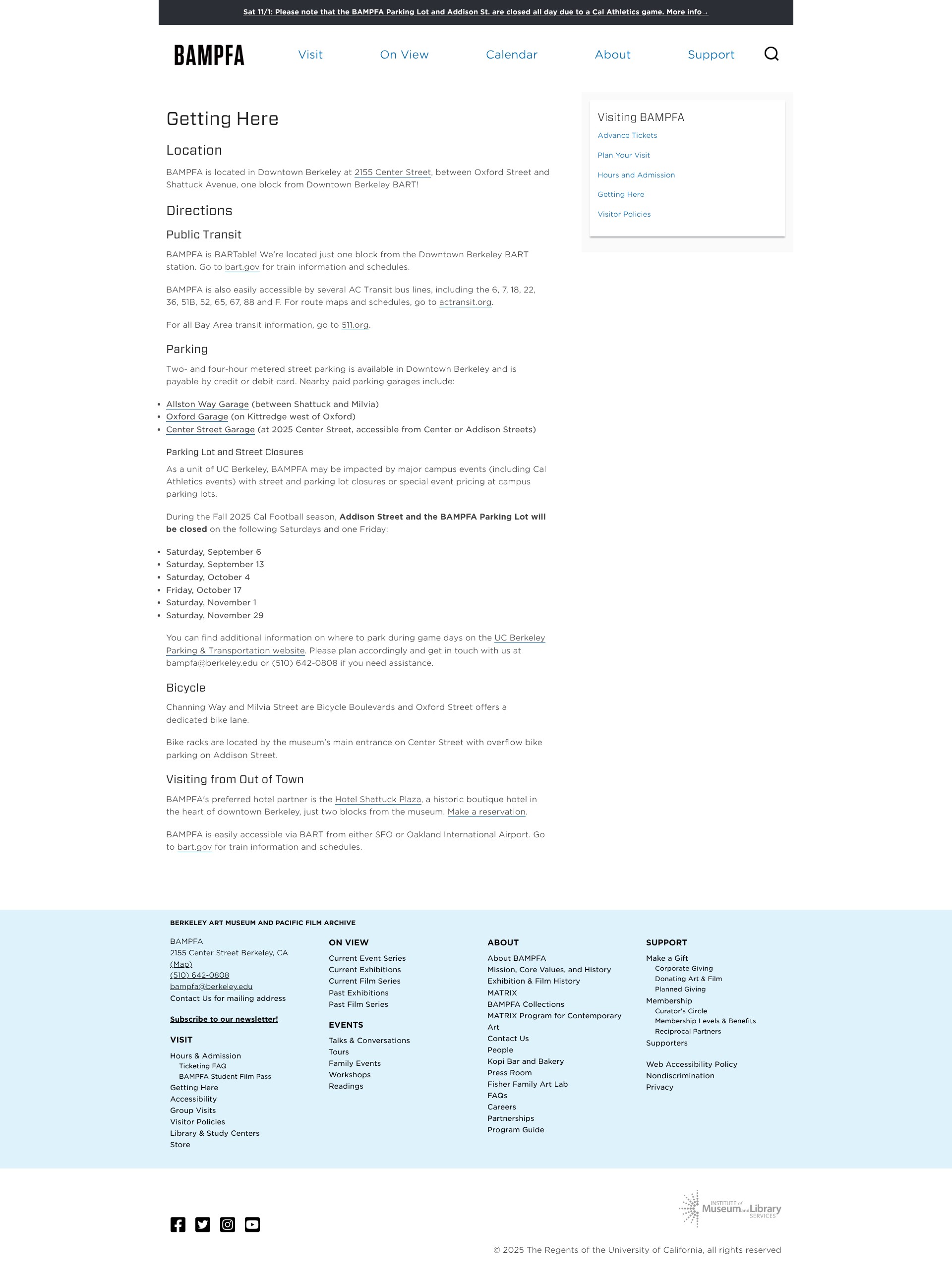 Screenshot of bampfa.org