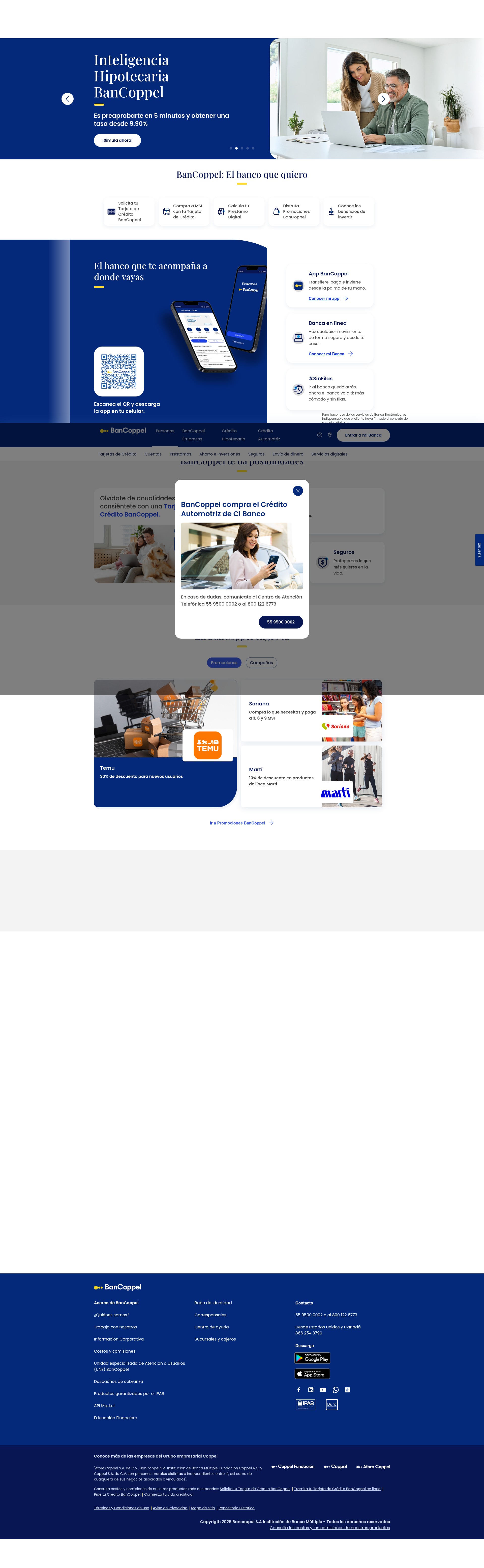 Screenshot of bancoppel.com