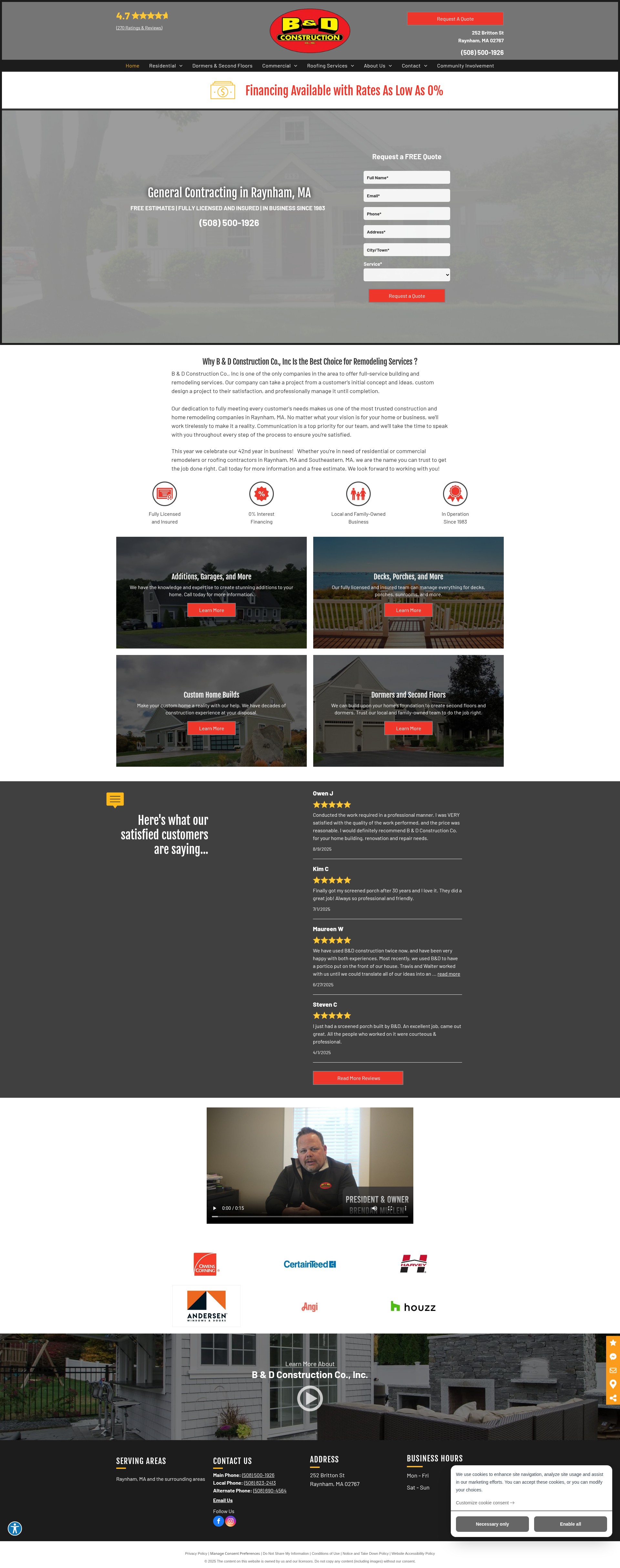 Screenshot of banddconst.com