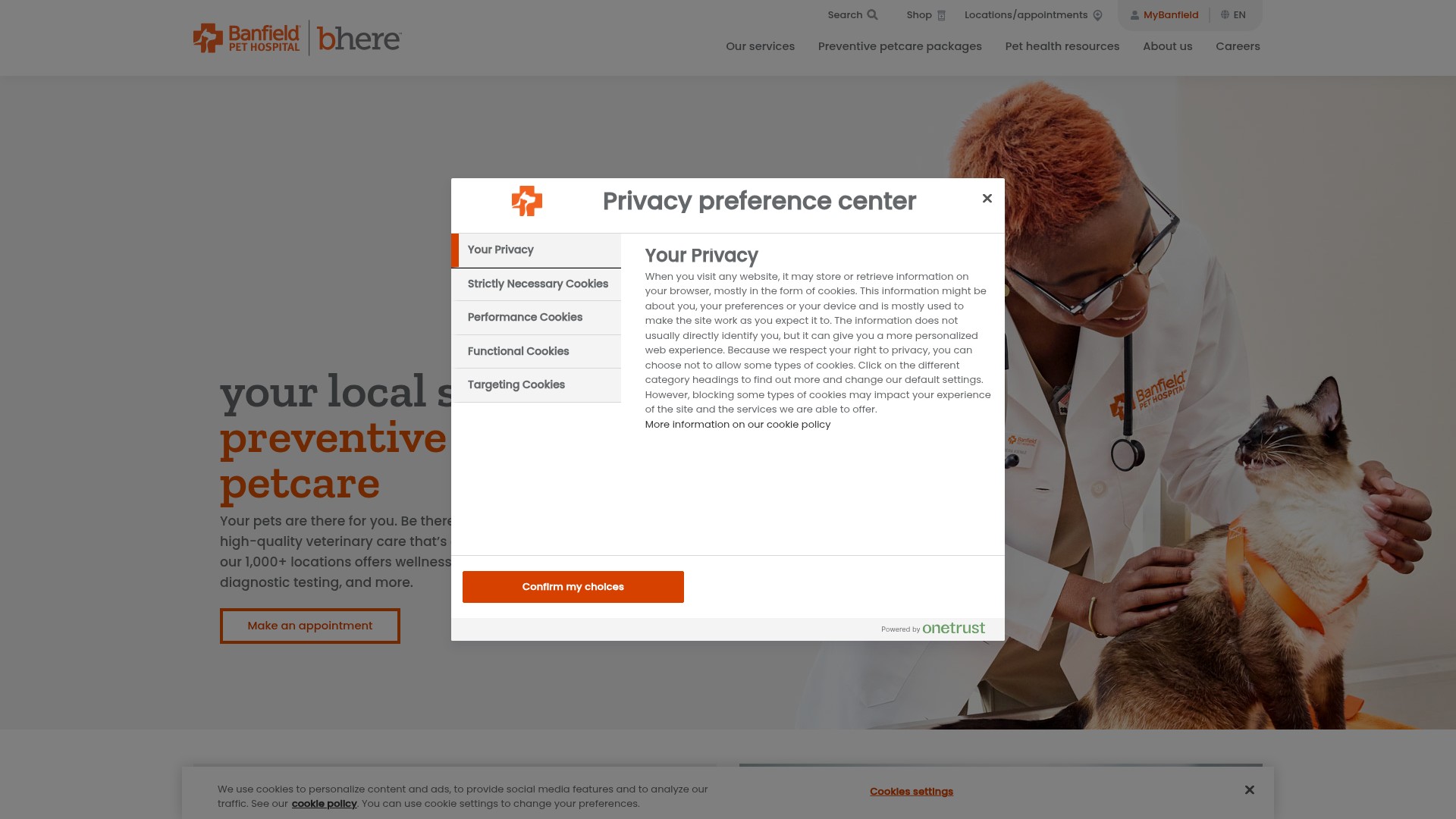 Screenshot of banfield.com