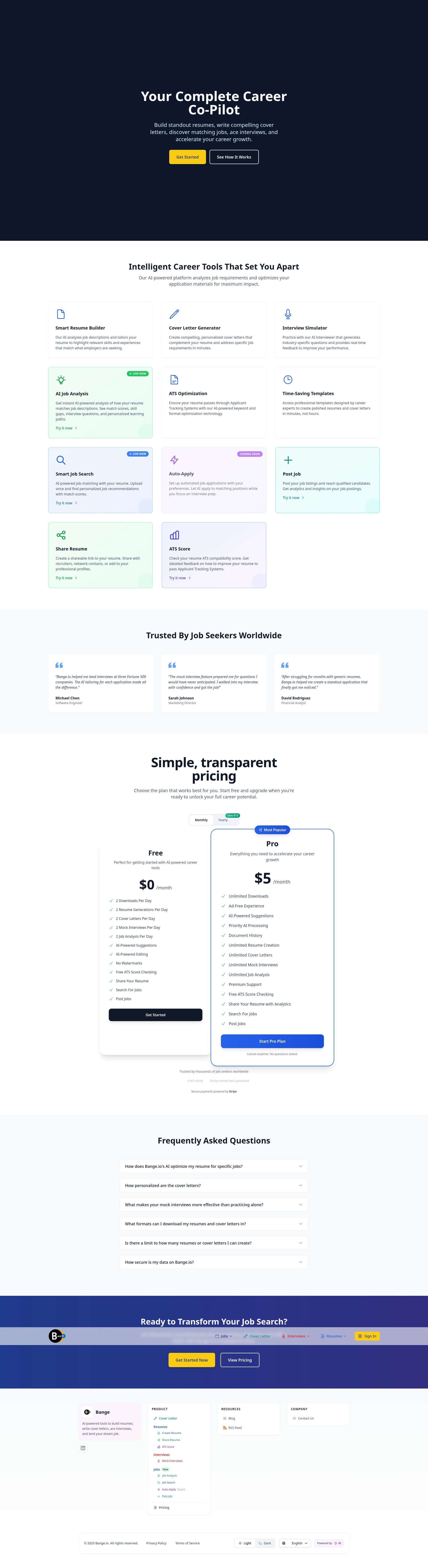 Screenshot of bange.io