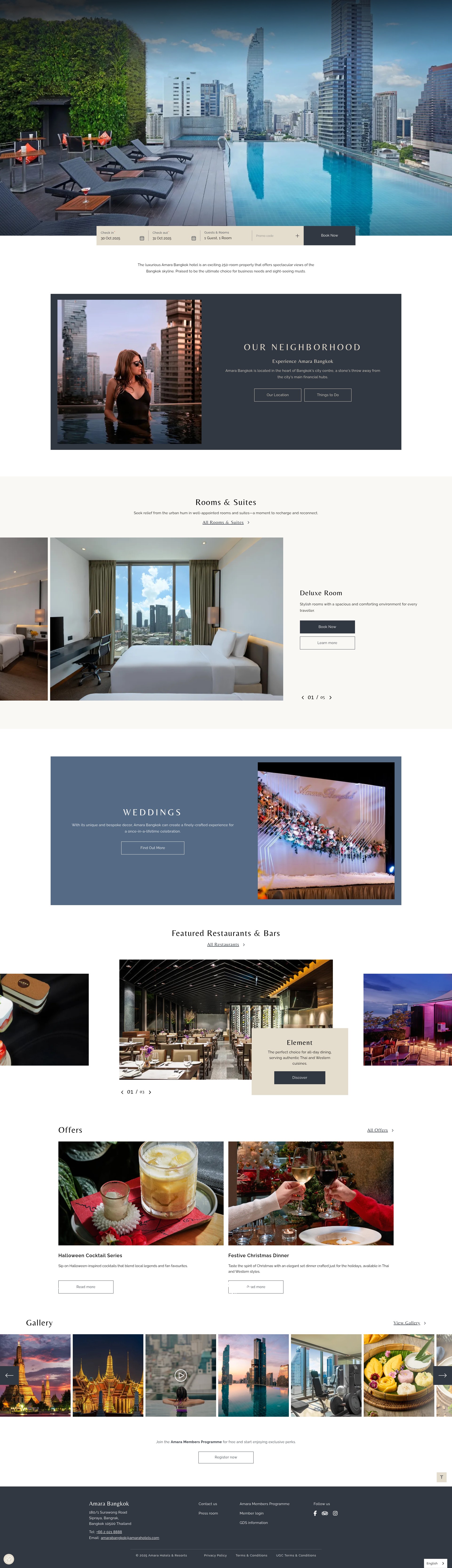 Screenshot of bangkok.amarahotels.com