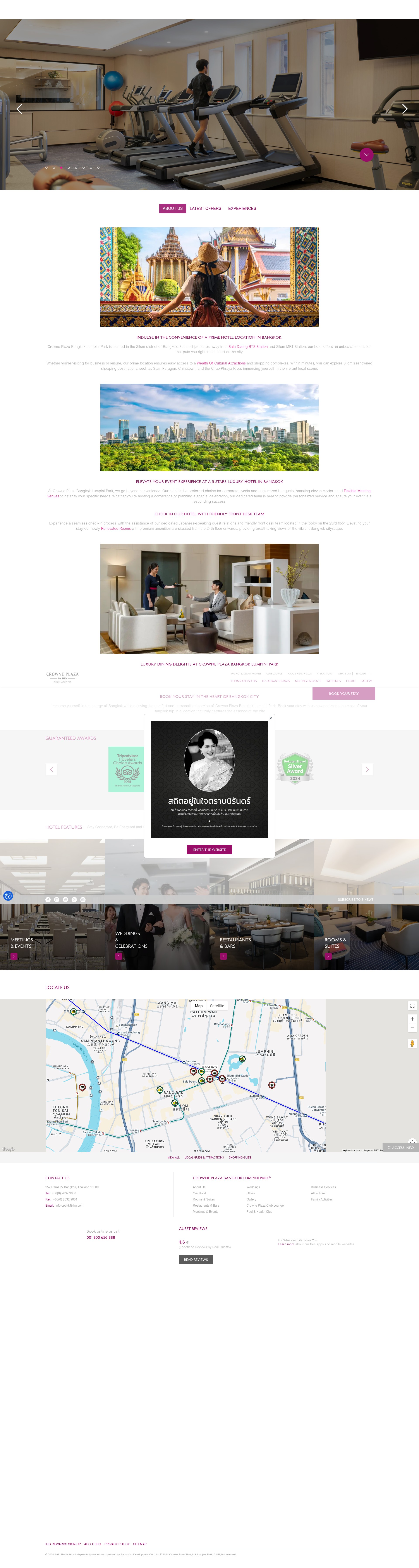 Screenshot of bangkoklumpinipark.crowneplaza.com
