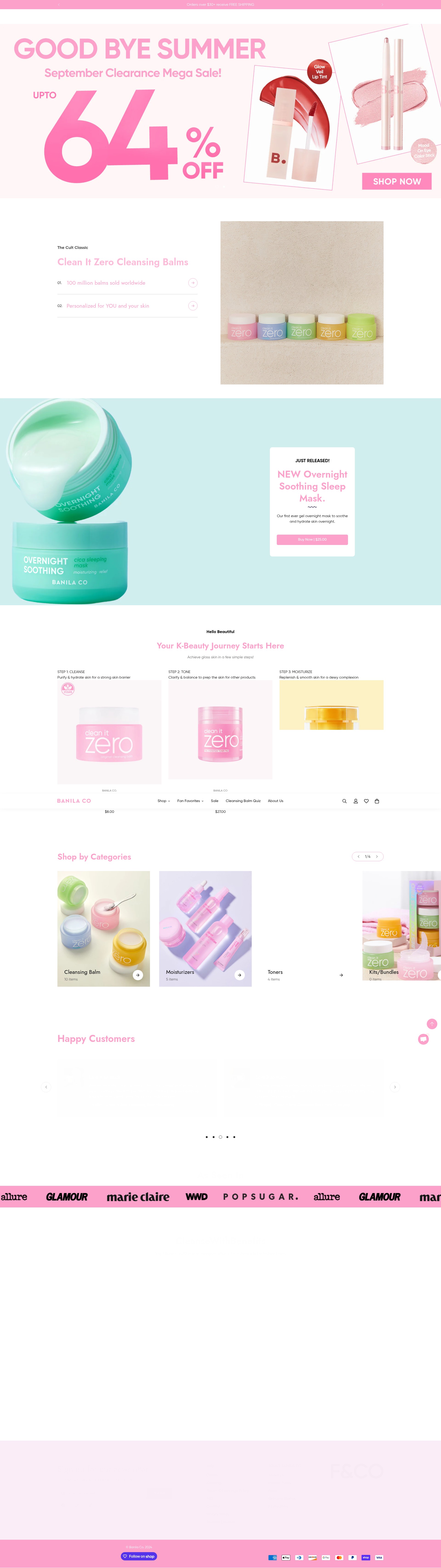 Screenshot of banilausa.com