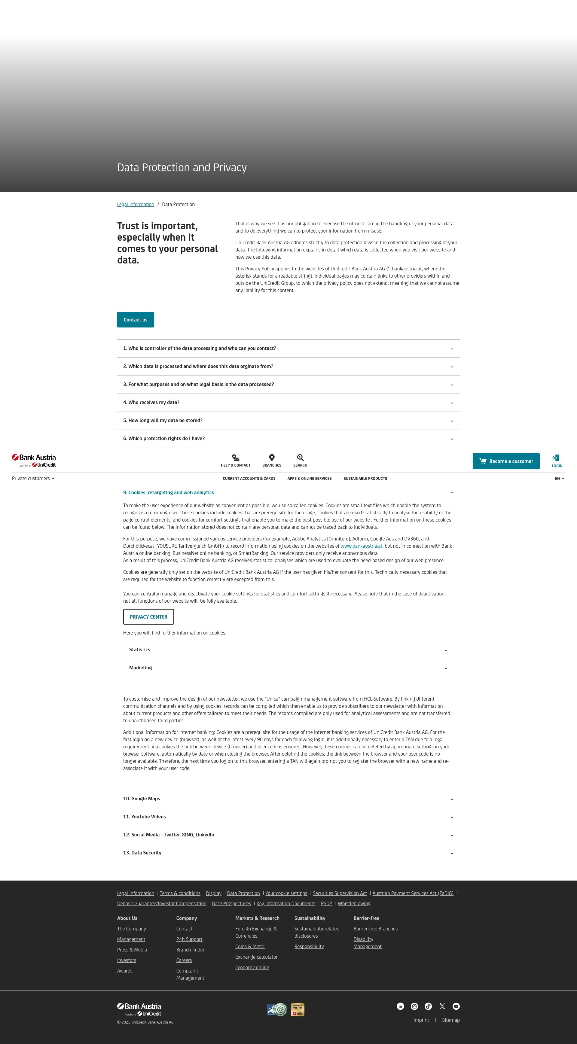 Screenshot of bankaustria.at