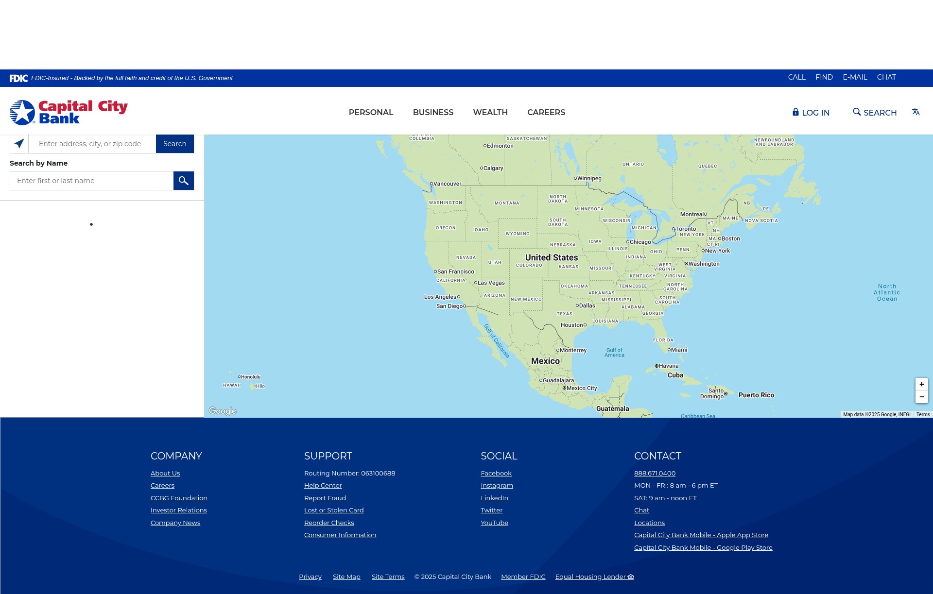 Screenshot of bankers.ccbg.com