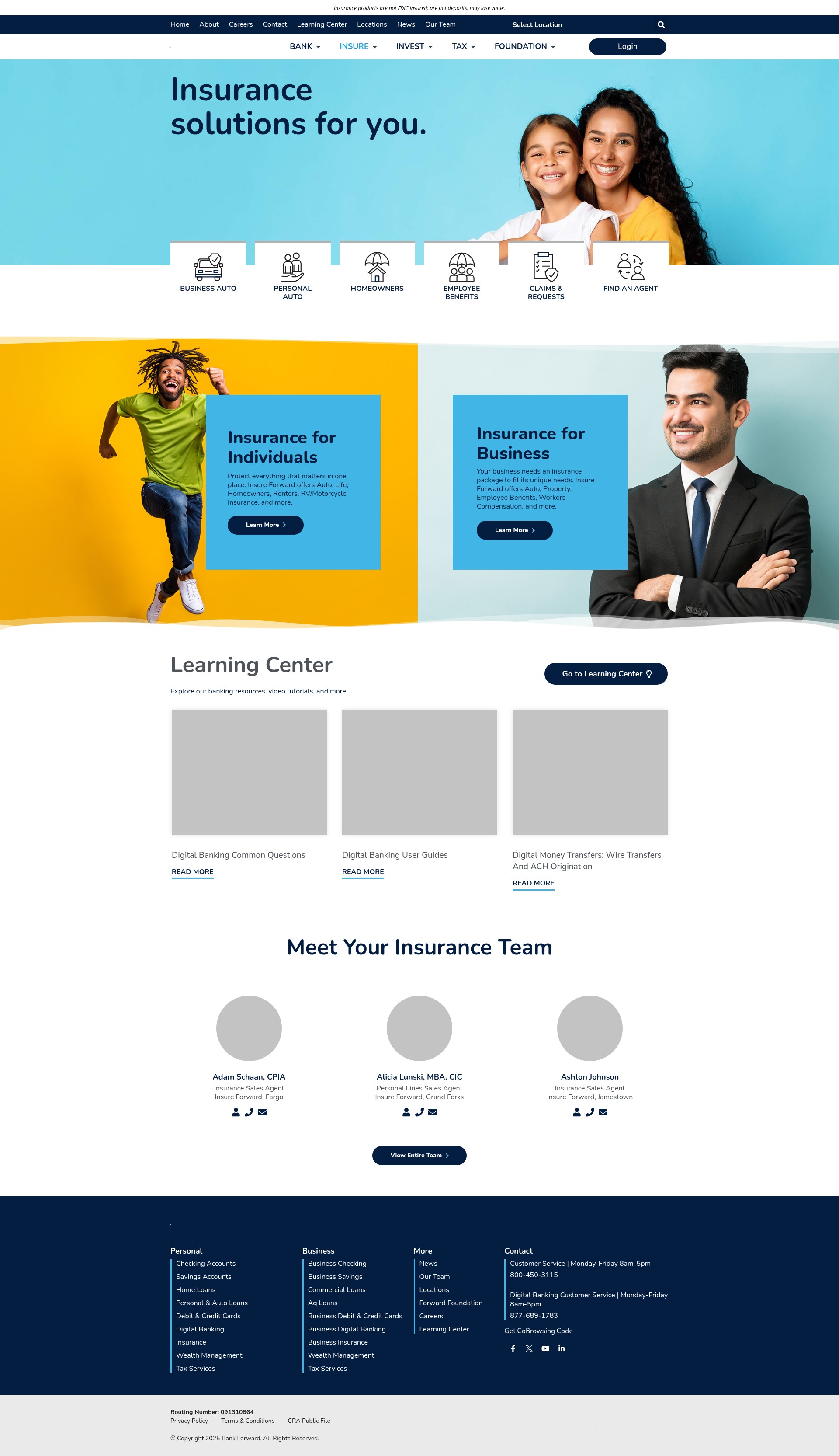 Screenshot of bankforward.com