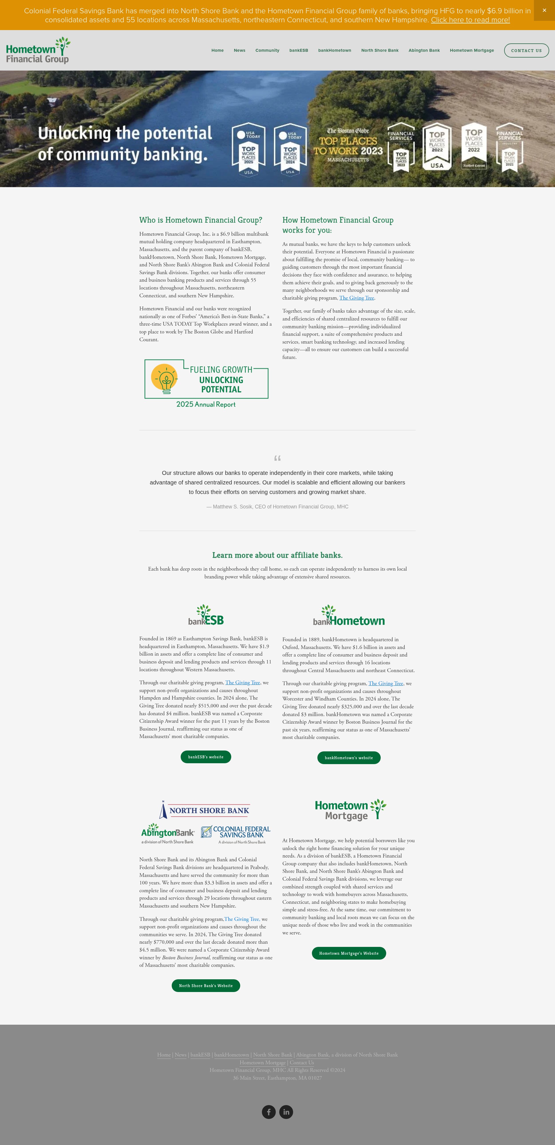 Screenshot of bankhfg.com