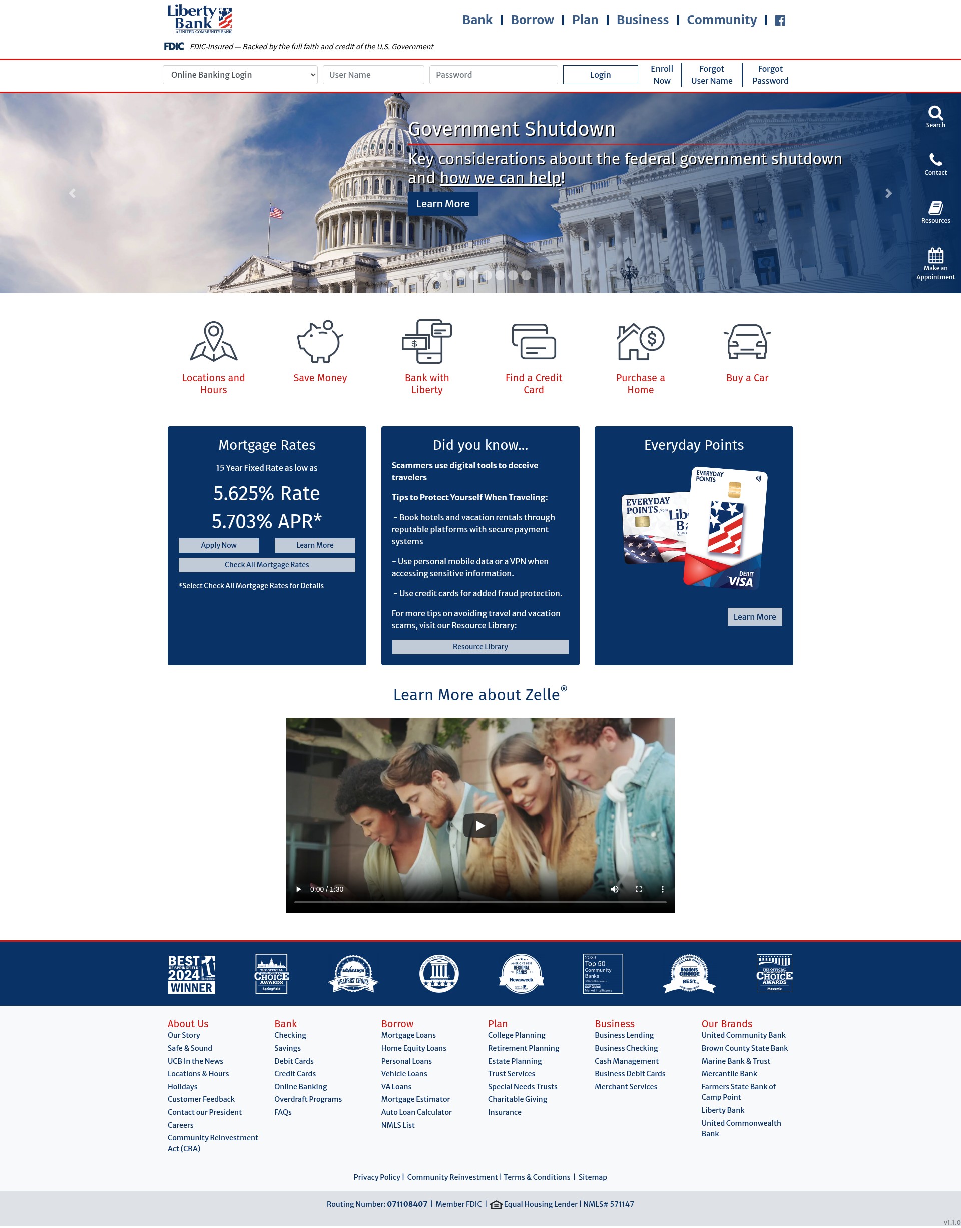 Screenshot of bankliberty.com