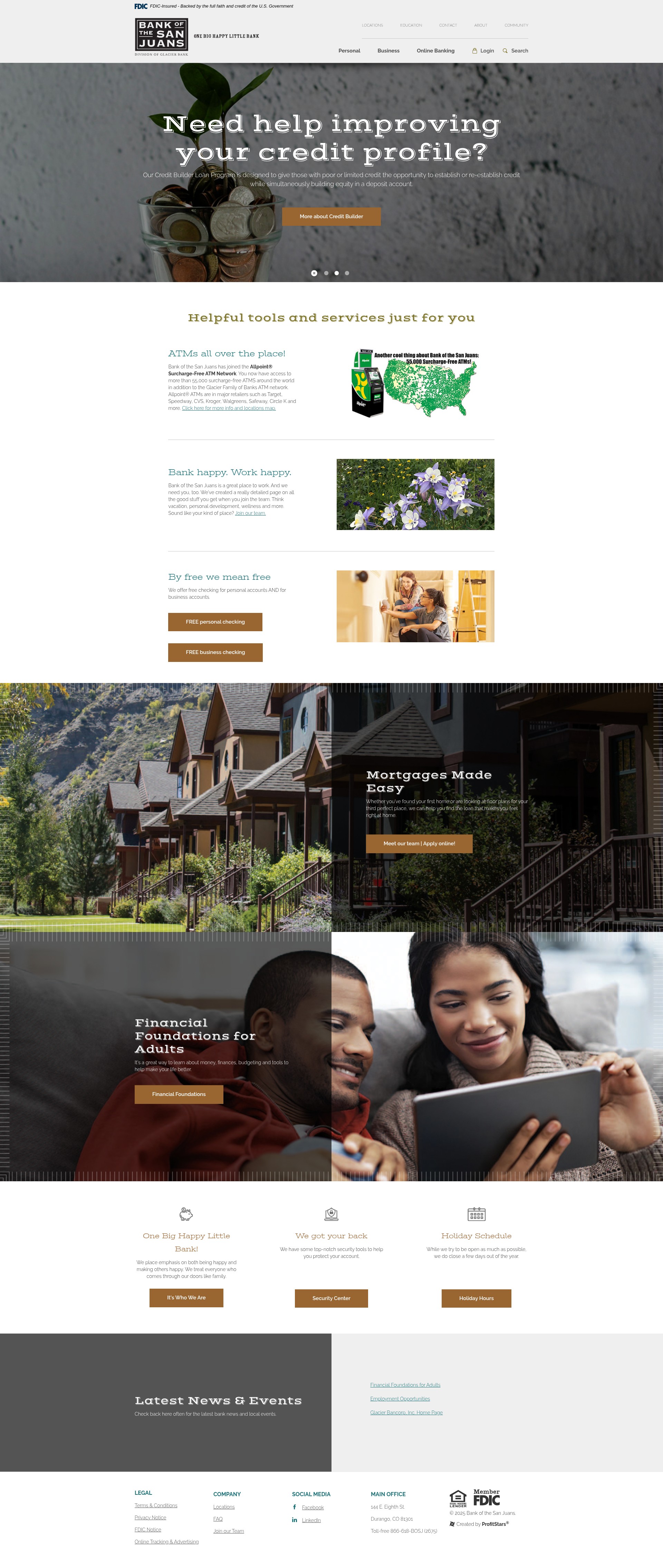 Screenshot of banksanjuans.com