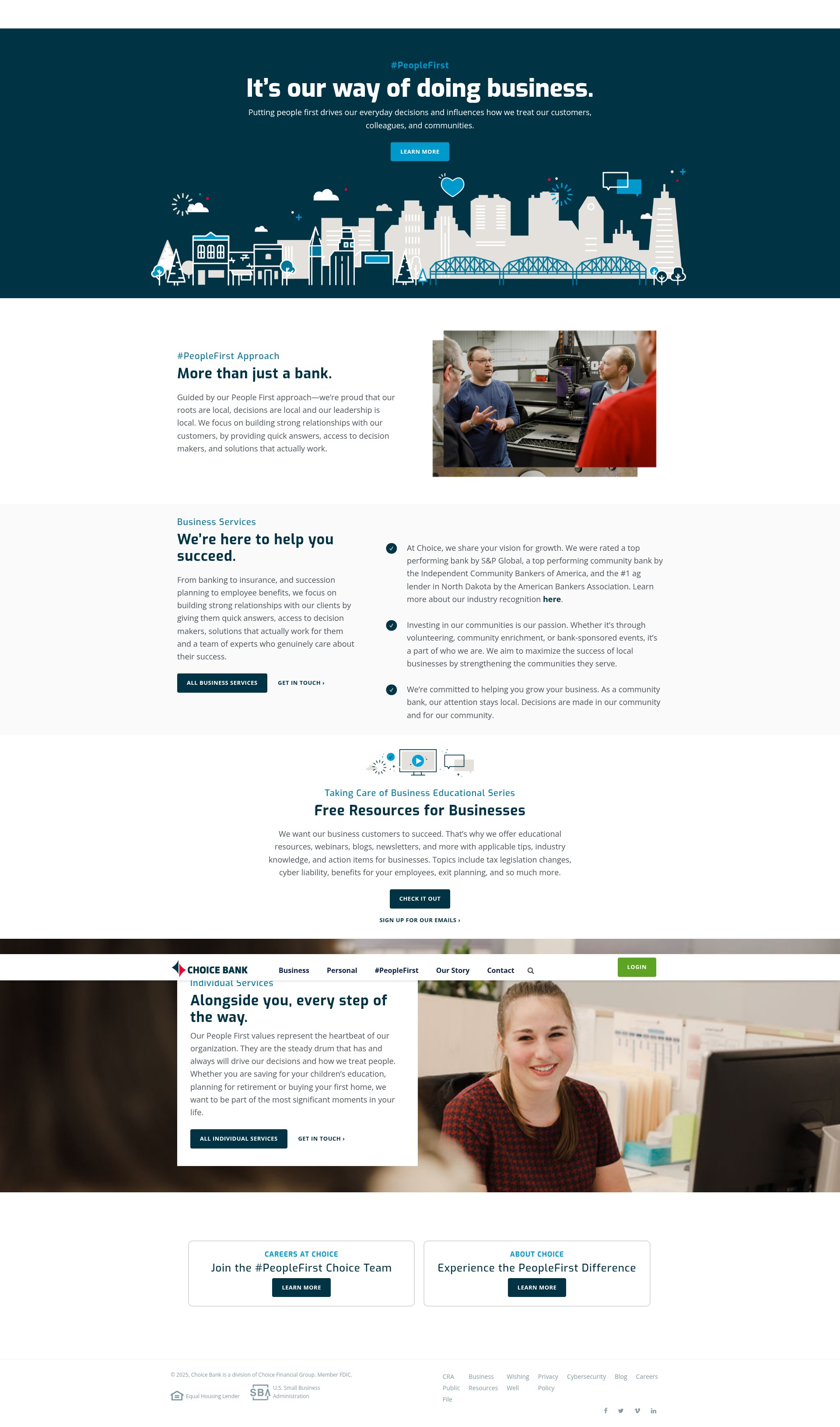 Screenshot of bankwithchoice.com