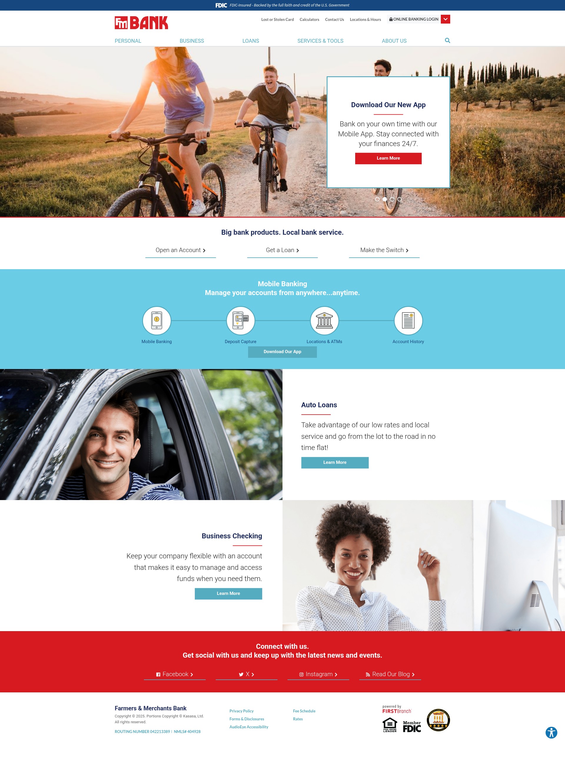 Screenshot of bankwithfm.com