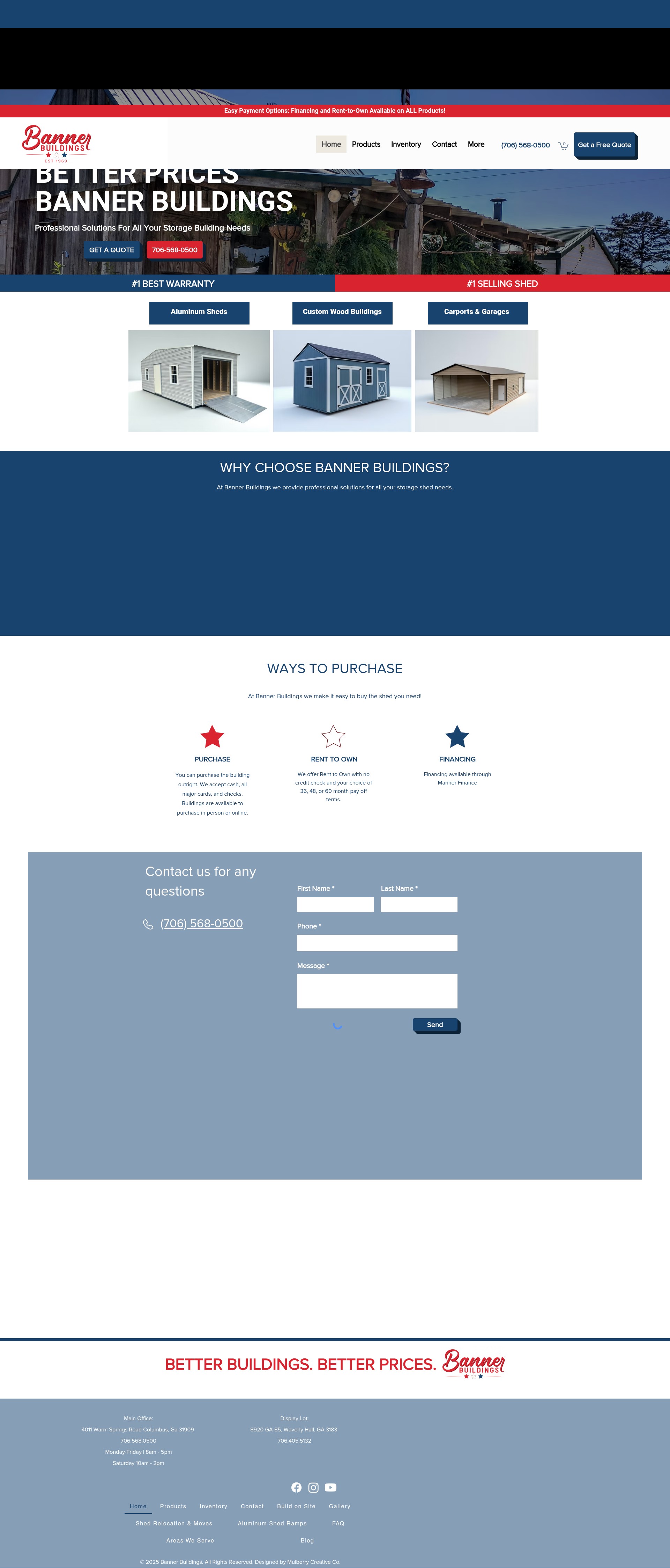 Screenshot of bannerbuildingsga.com
