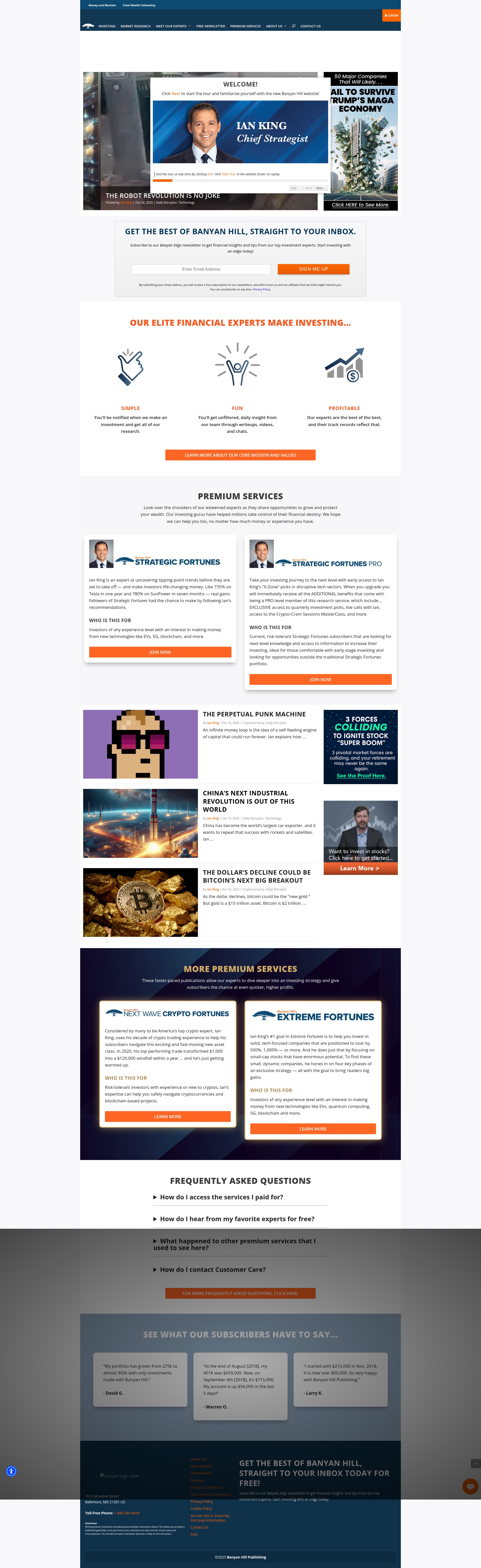 Screenshot of banyanhill.com