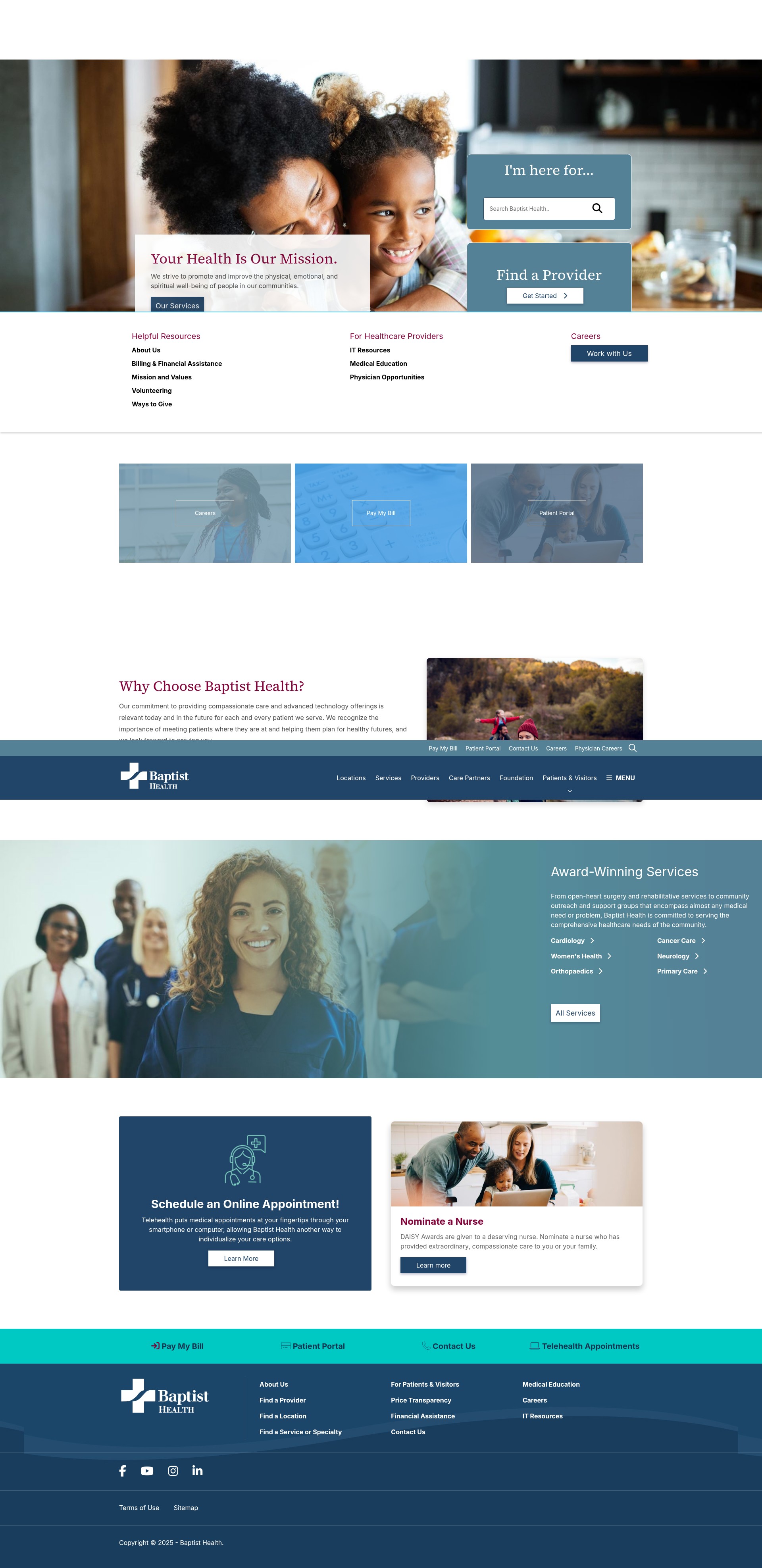 Screenshot of baptistfirst.org