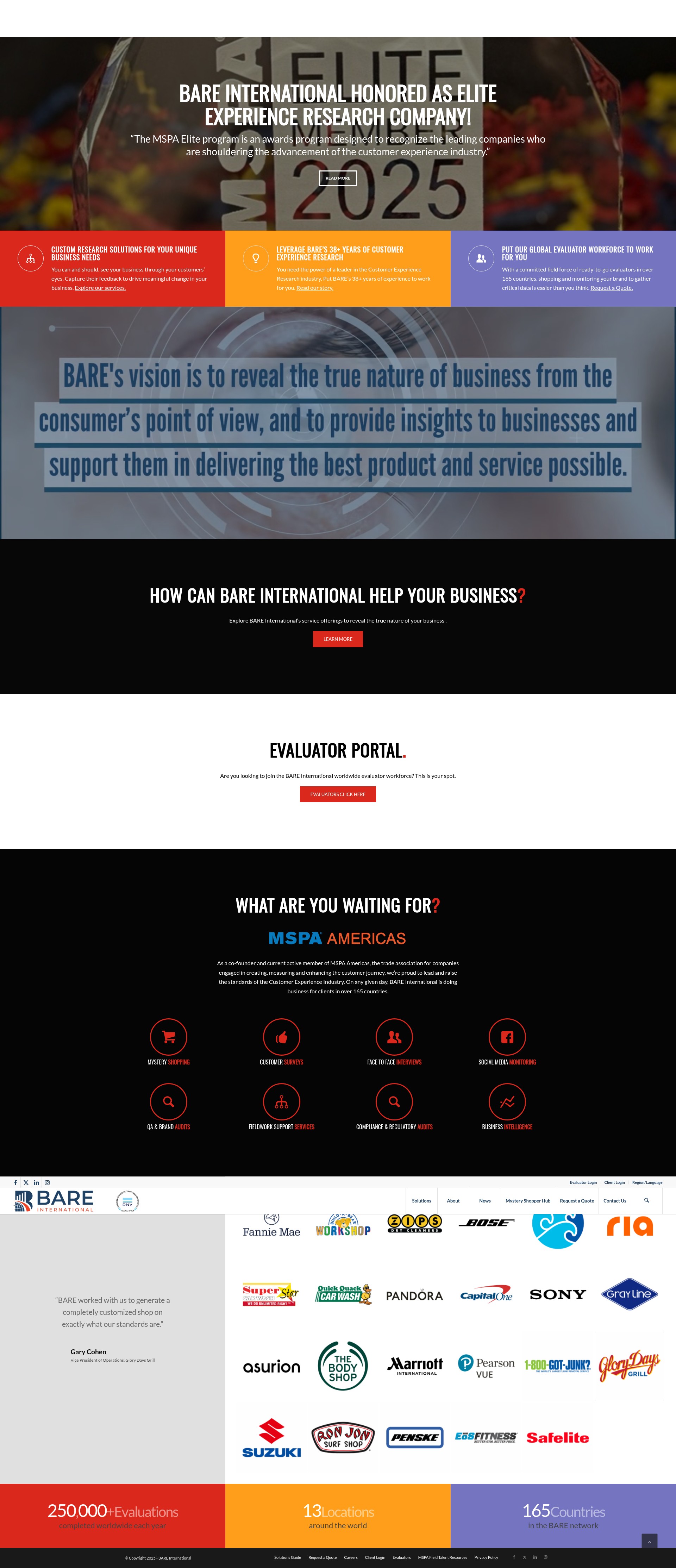 Screenshot of bareinternational.com