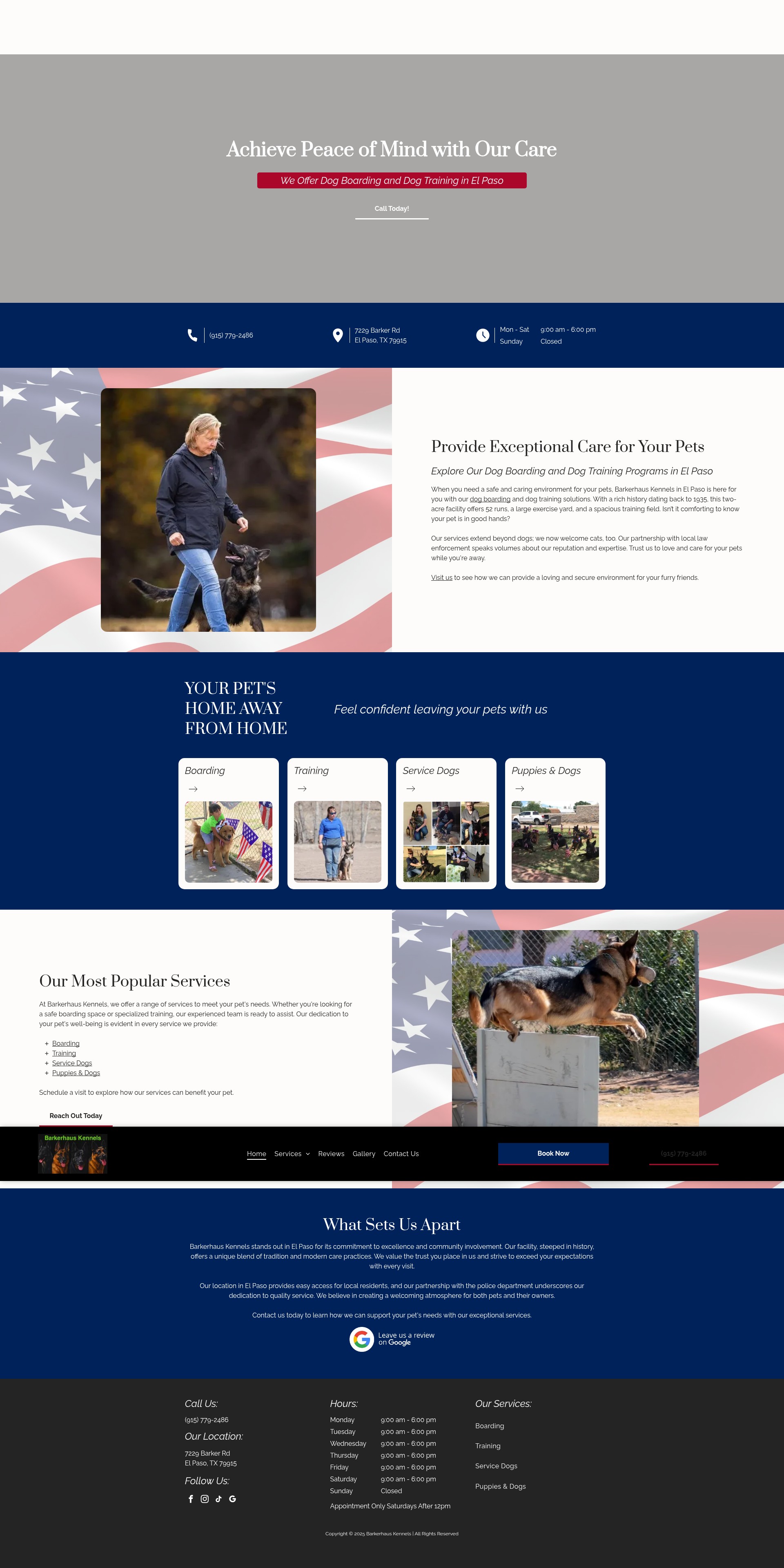 Screenshot of barkerhauskennels.com