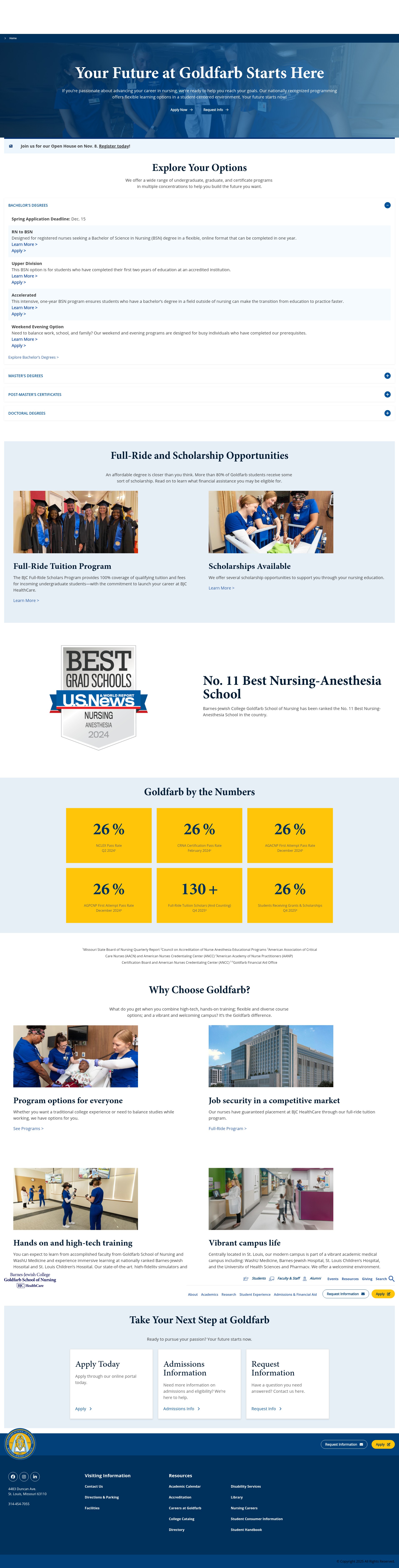 Screenshot of barnesjewishcollege.edu