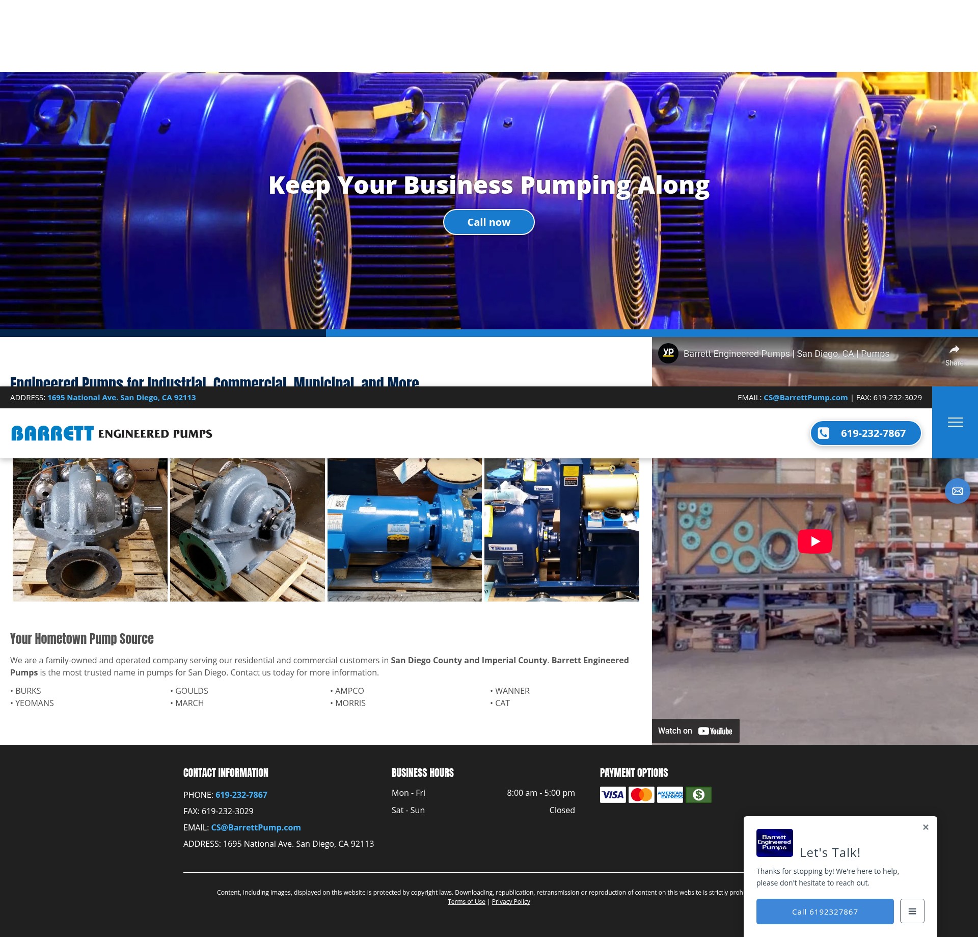 Screenshot of barrettpumps.com