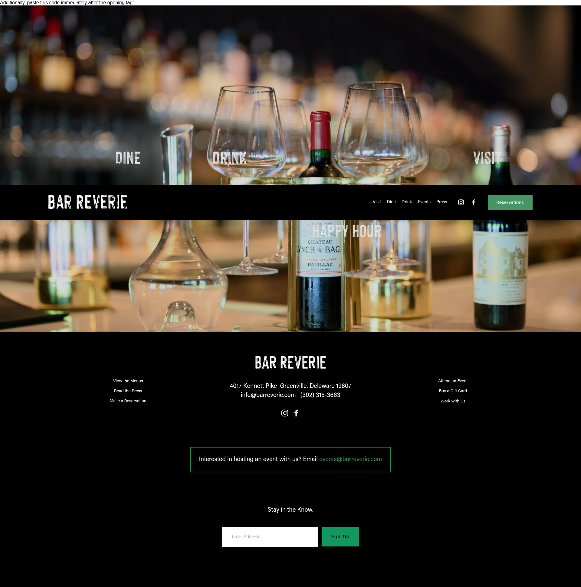 Screenshot of barreverie.com