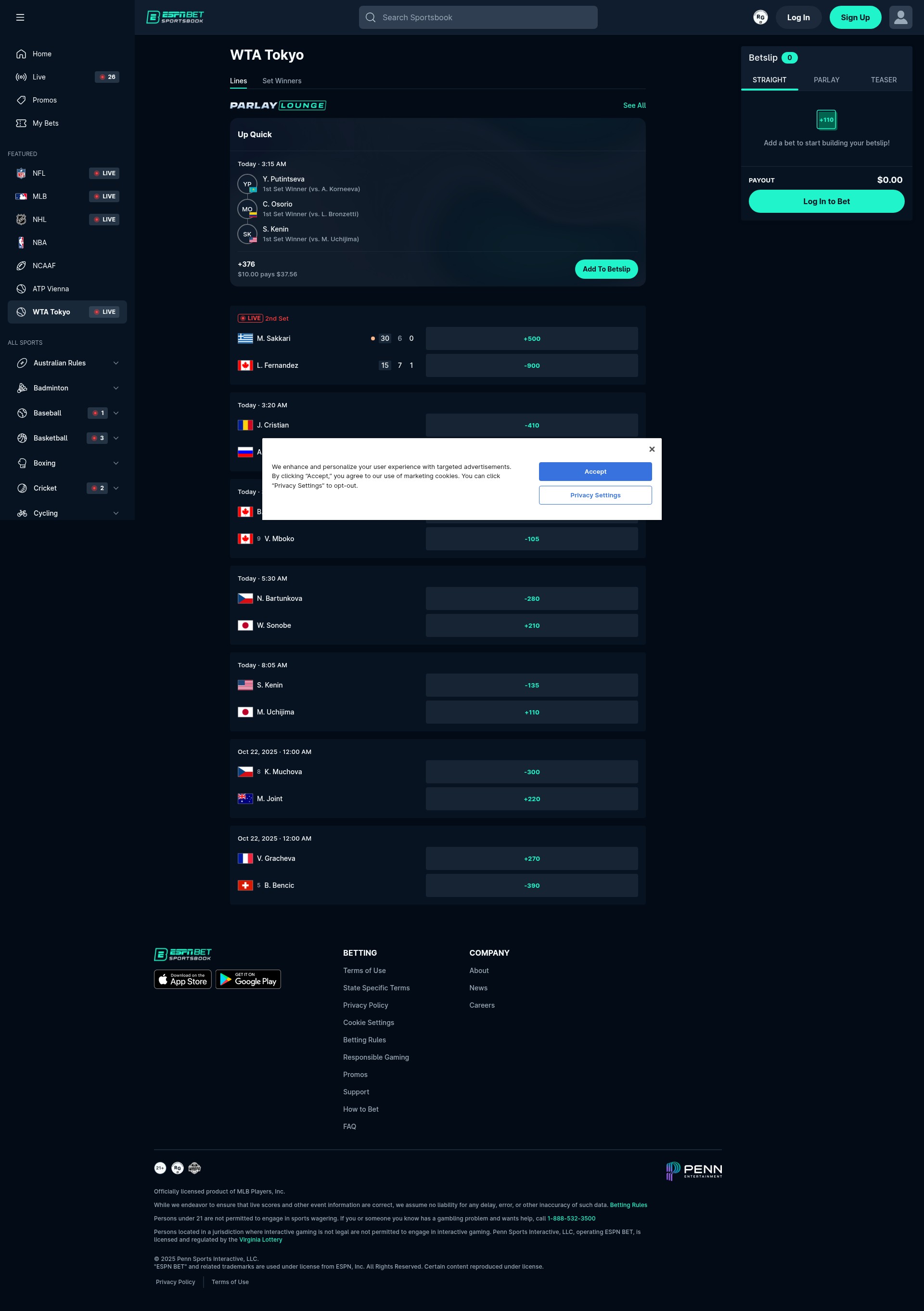 Screenshot of barstoolsportsbook.com