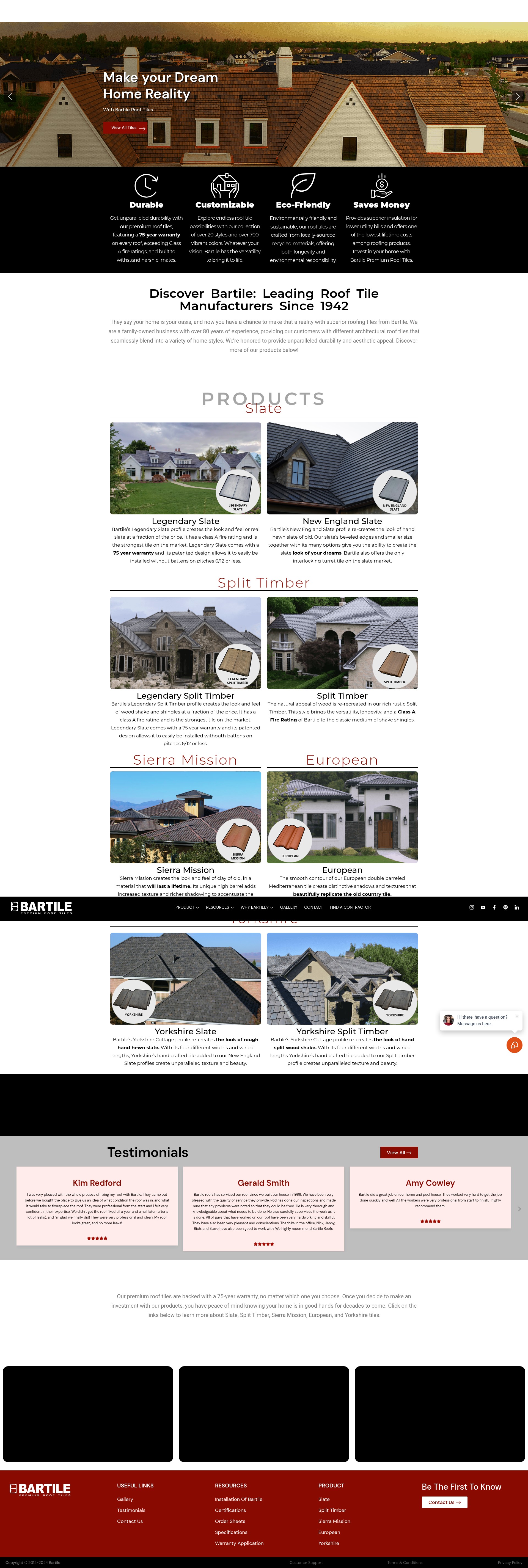 Screenshot of bartile.com