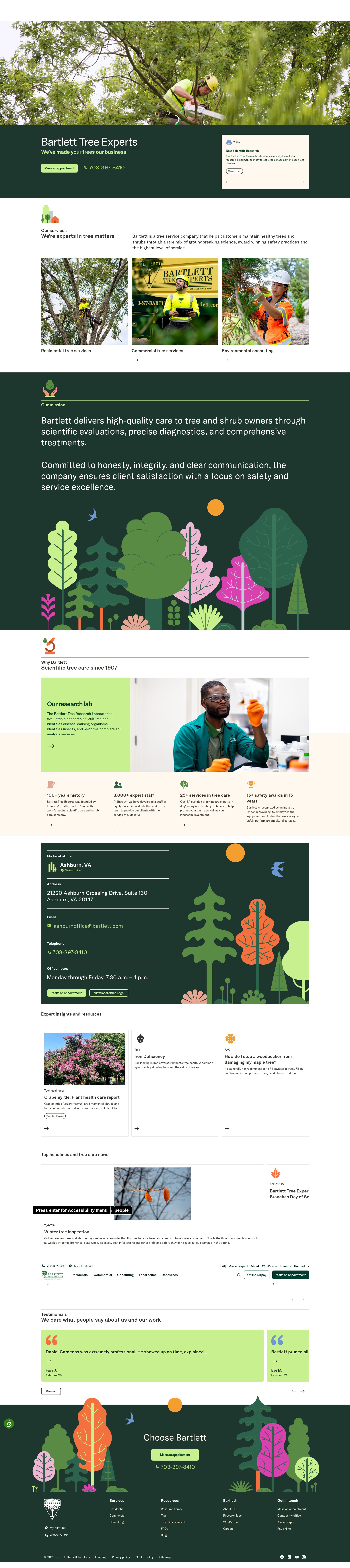 Screenshot of bartlett.com