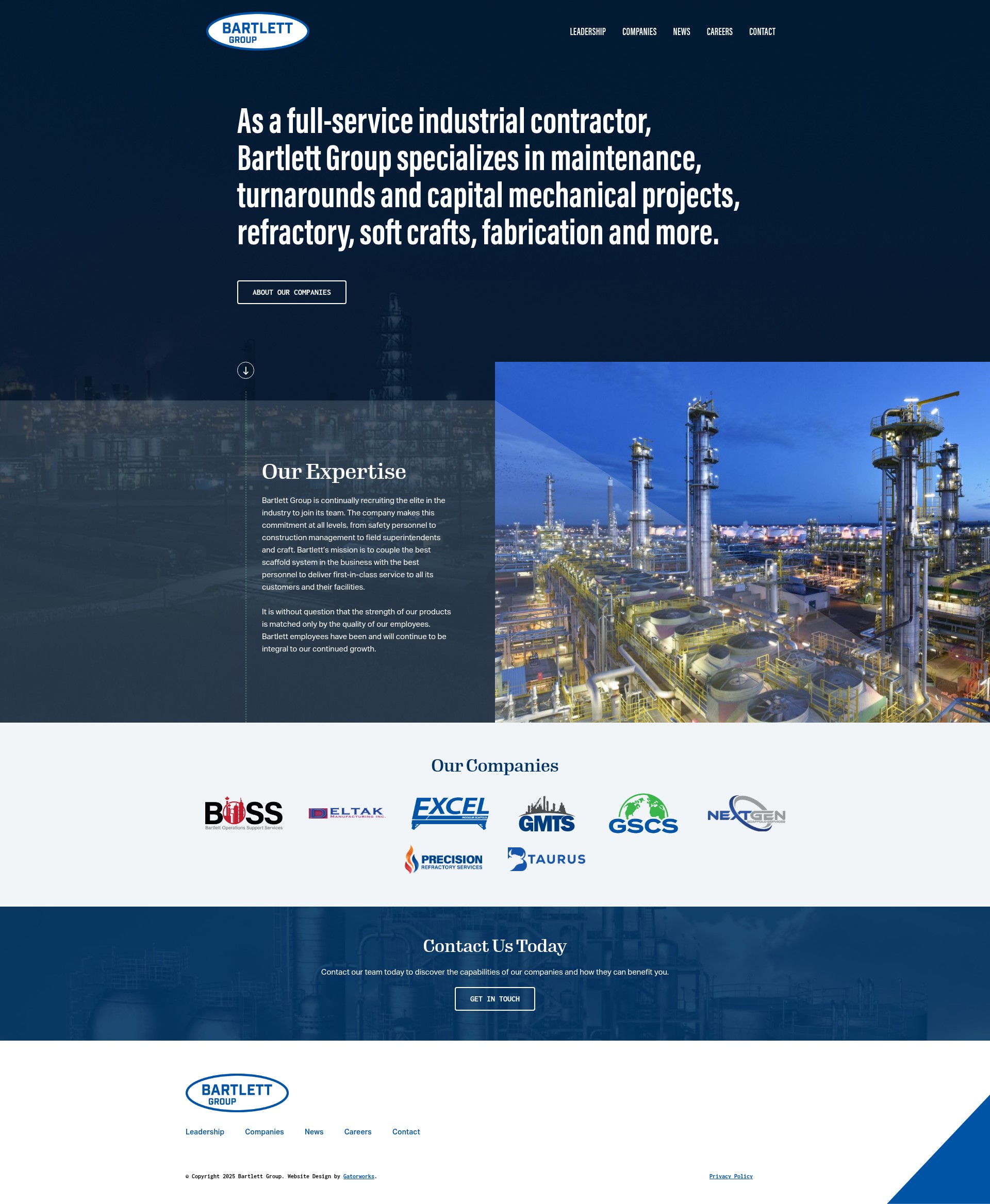 Screenshot of bartlettgrp.com