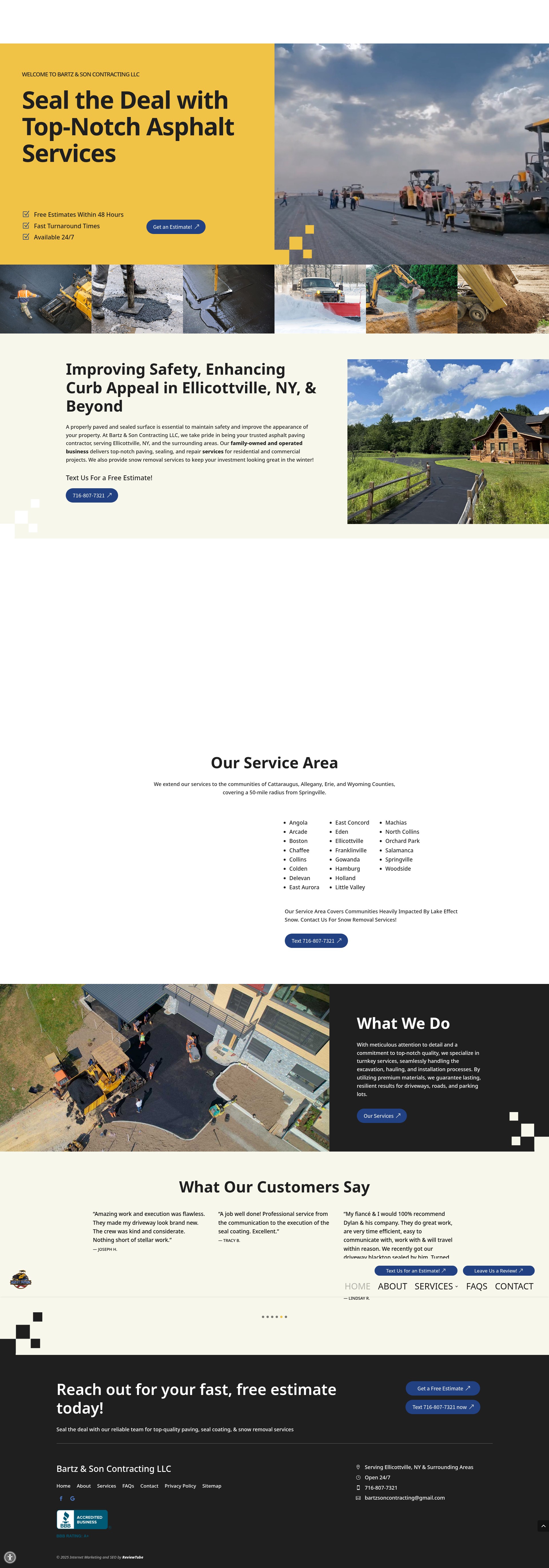 Screenshot of bartzandson.com