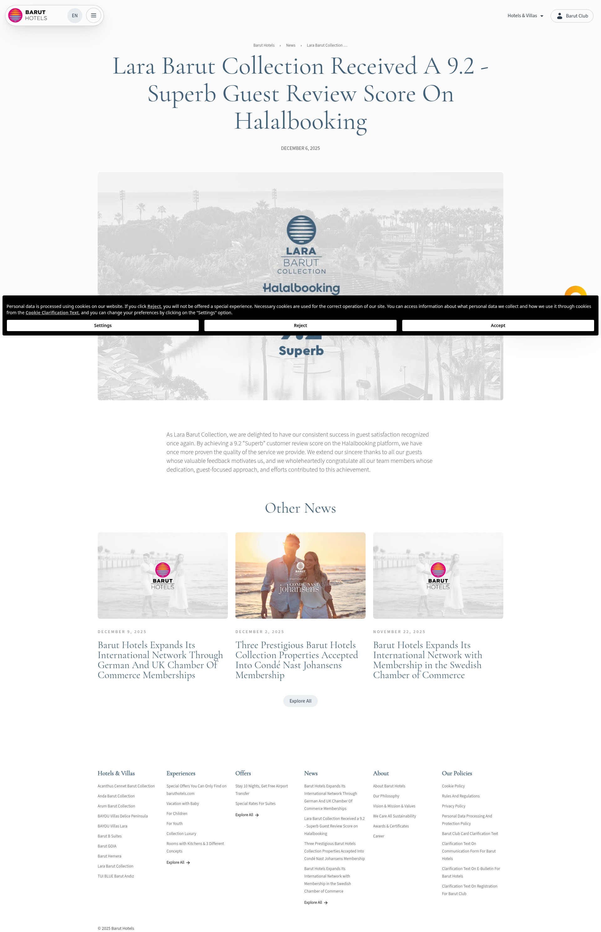 Screenshot of baruthotels.com