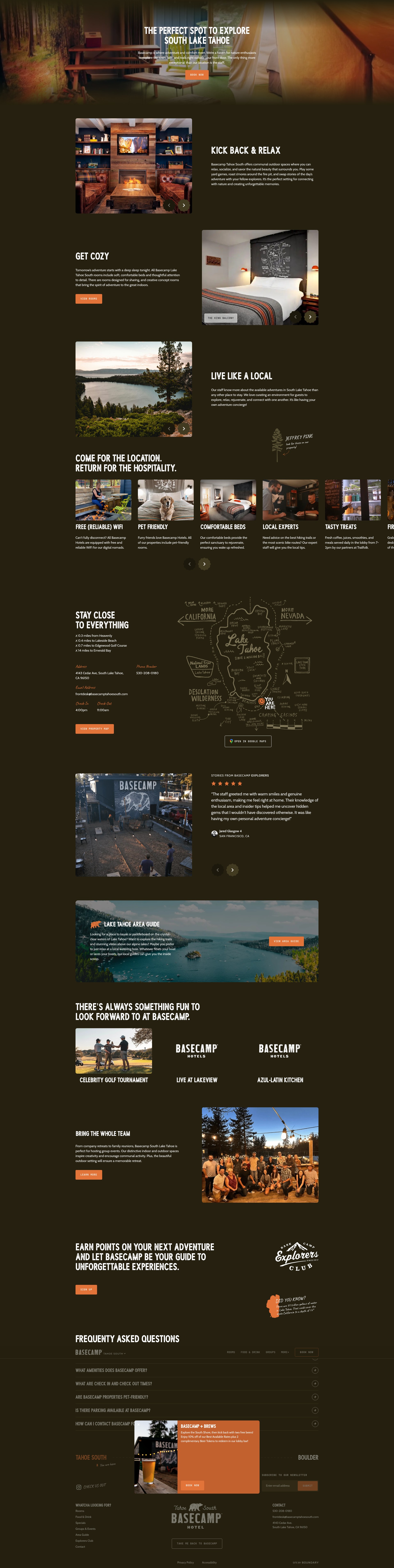 Screenshot of basecamptahoesouth.com