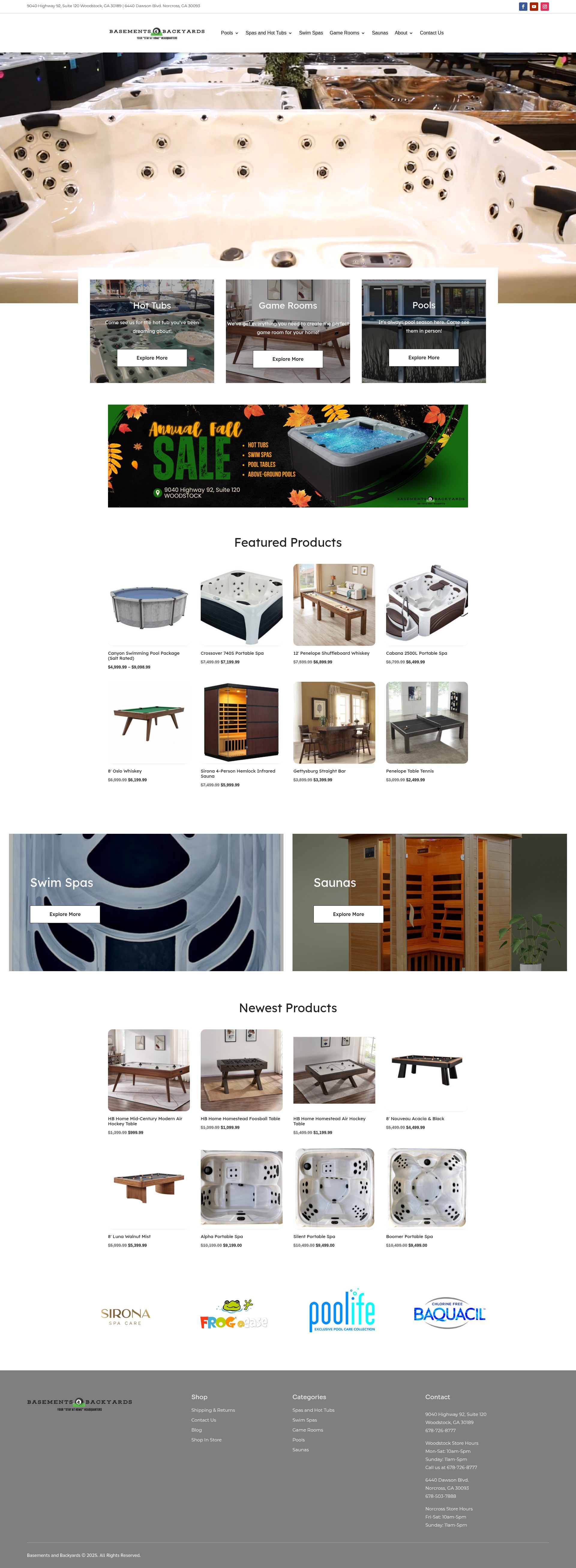 Screenshot of basementsandbackyards.com