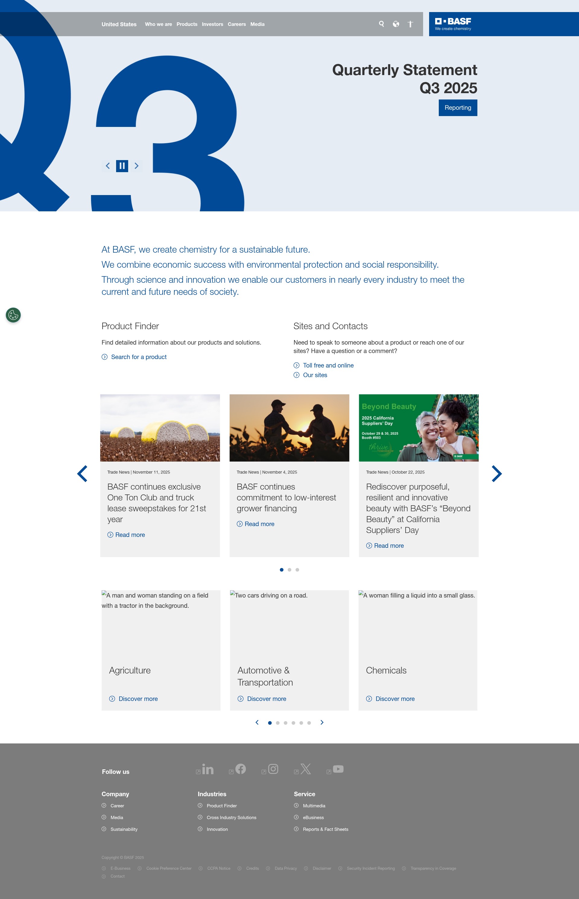 Screenshot of basf.us