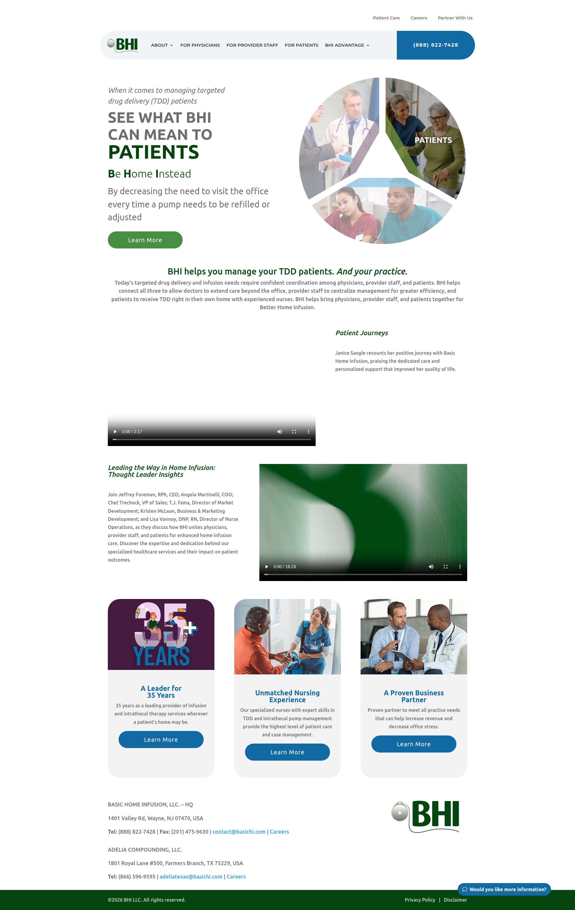Screenshot of basichomeinfusion.com