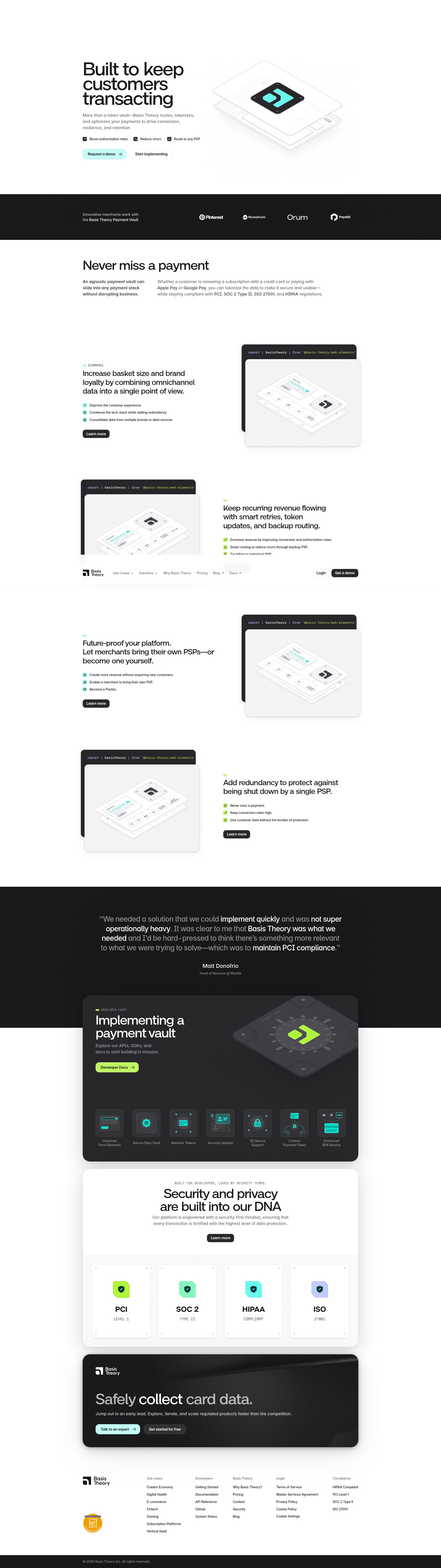 Screenshot of basistheory.com
