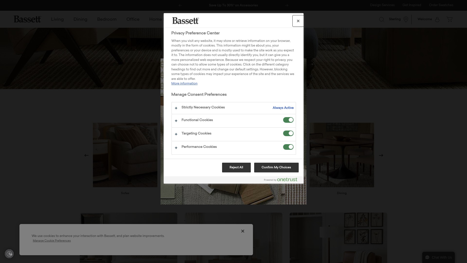 Screenshot of bassettfurniture.com