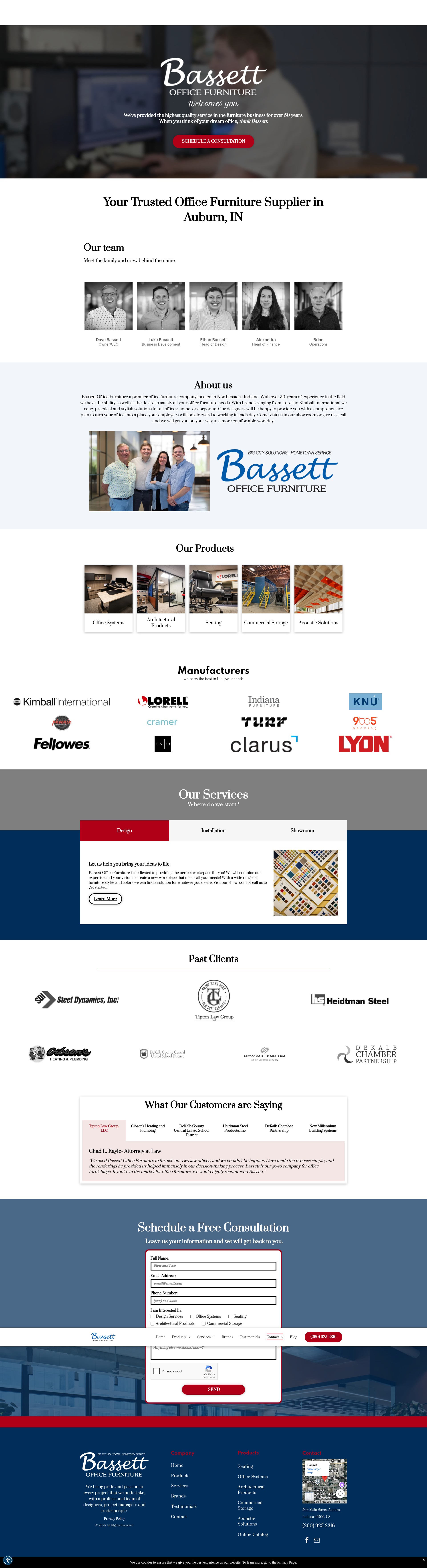 Screenshot of bassettoffice.com